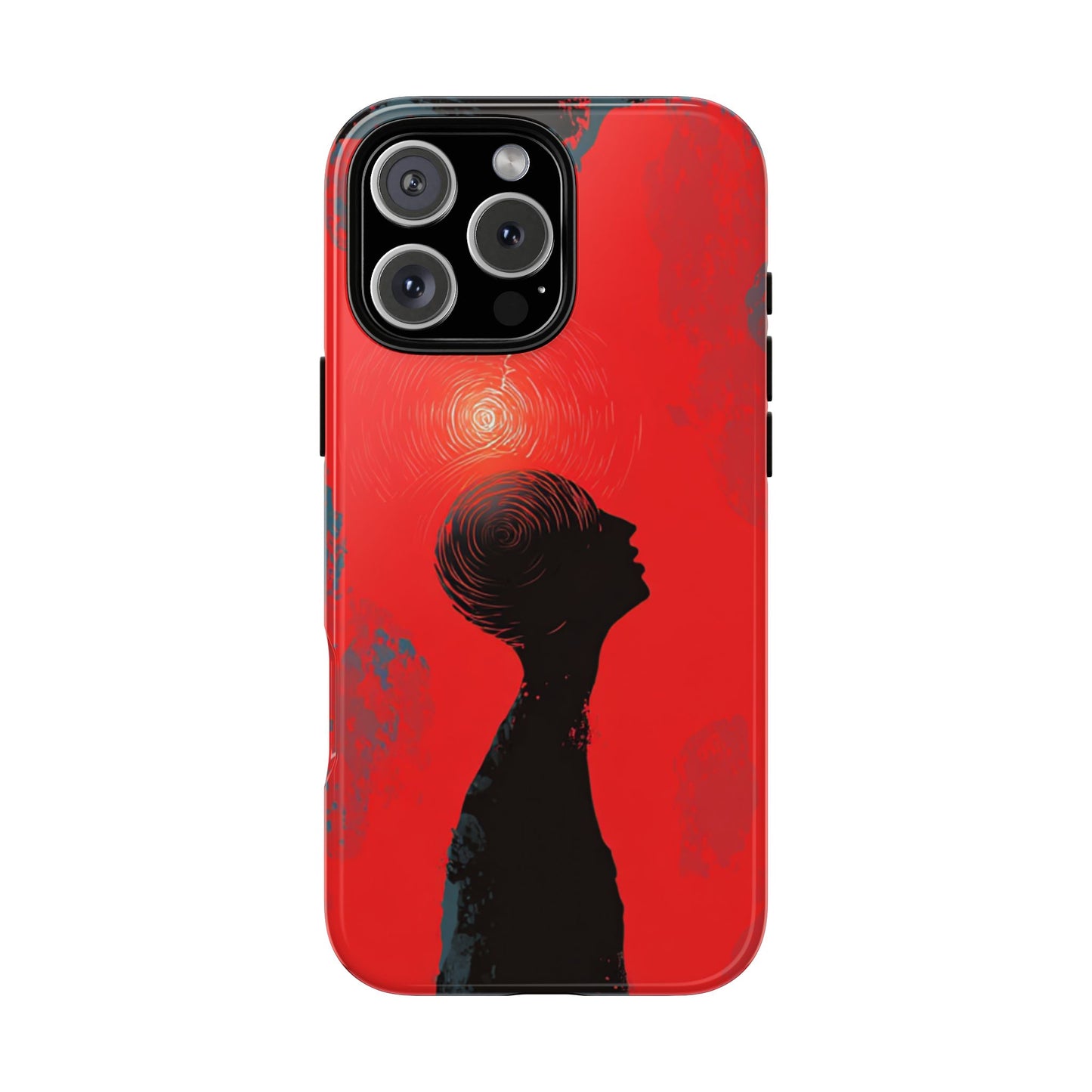Mental Eclipse | Bold Surreal Art for Deep Thinkers – Red & Black Abstract Design