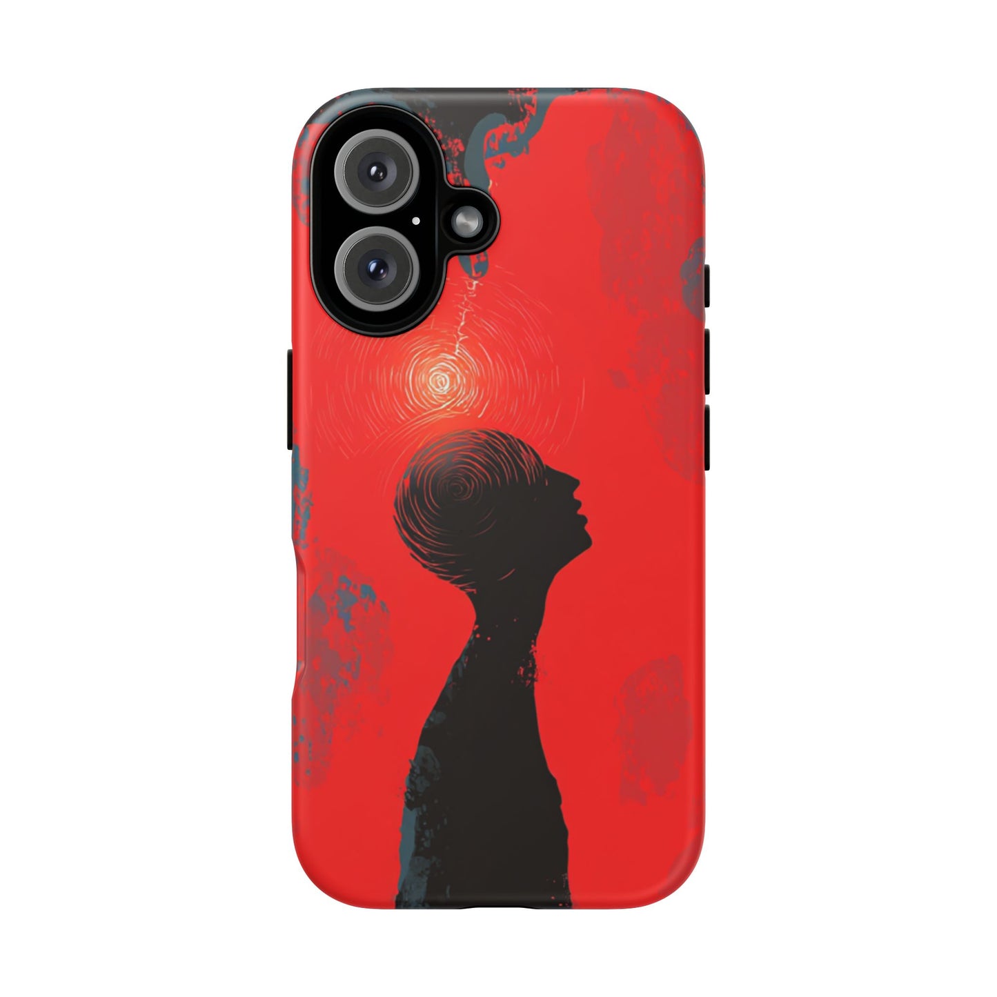 Mental Eclipse | Bold Surreal Art for Deep Thinkers – Red & Black Abstract Design