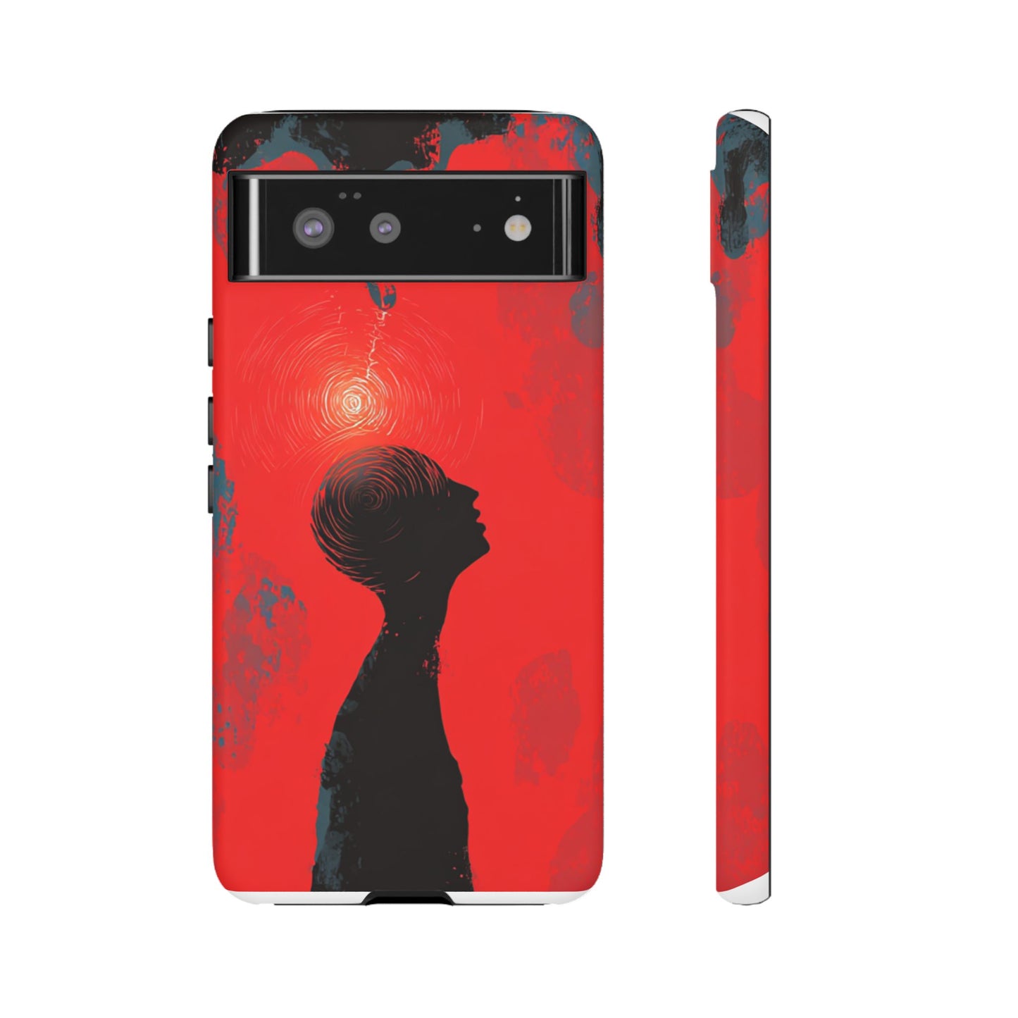 Mental Eclipse | Bold Surreal Art for Deep Thinkers – Red & Black Abstract Design