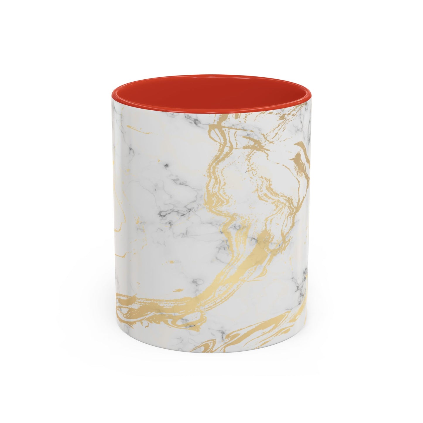 Gold Marble Accent Coffee Mug – Two-Tone Ceramic Cup 11oz & 15oz