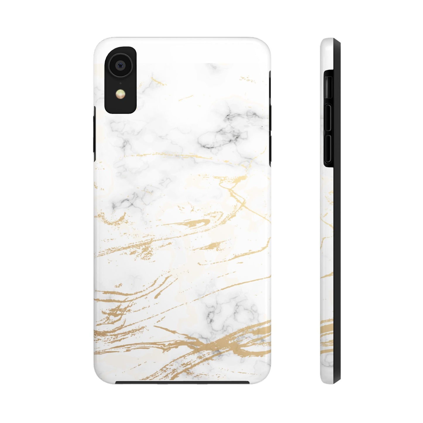 Gold Marble Tough Phone Case – Shockproof Luxury Cover for iPhone & Samsung