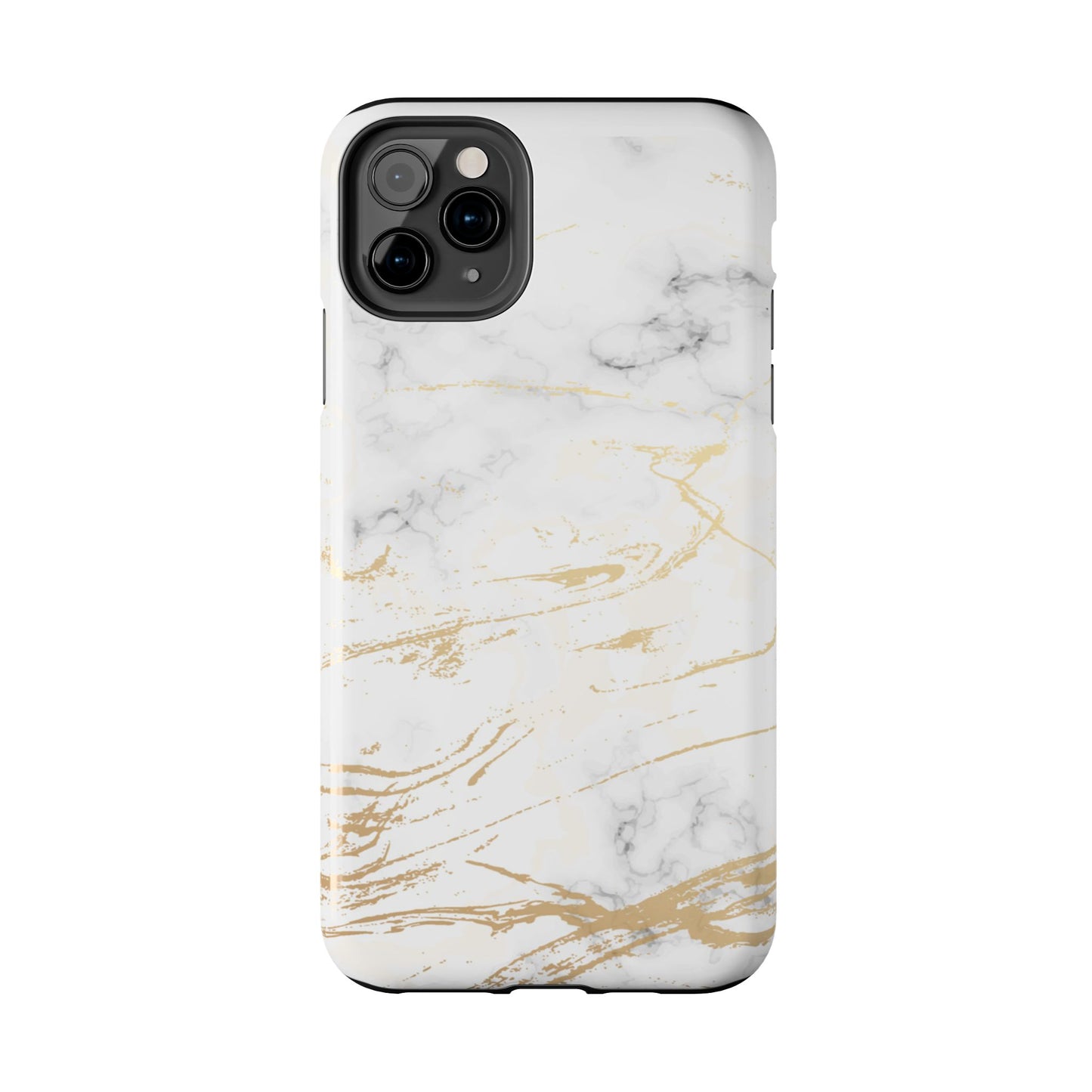Gold Marble Tough Phone Case – Shockproof Luxury Cover for iPhone & Samsung