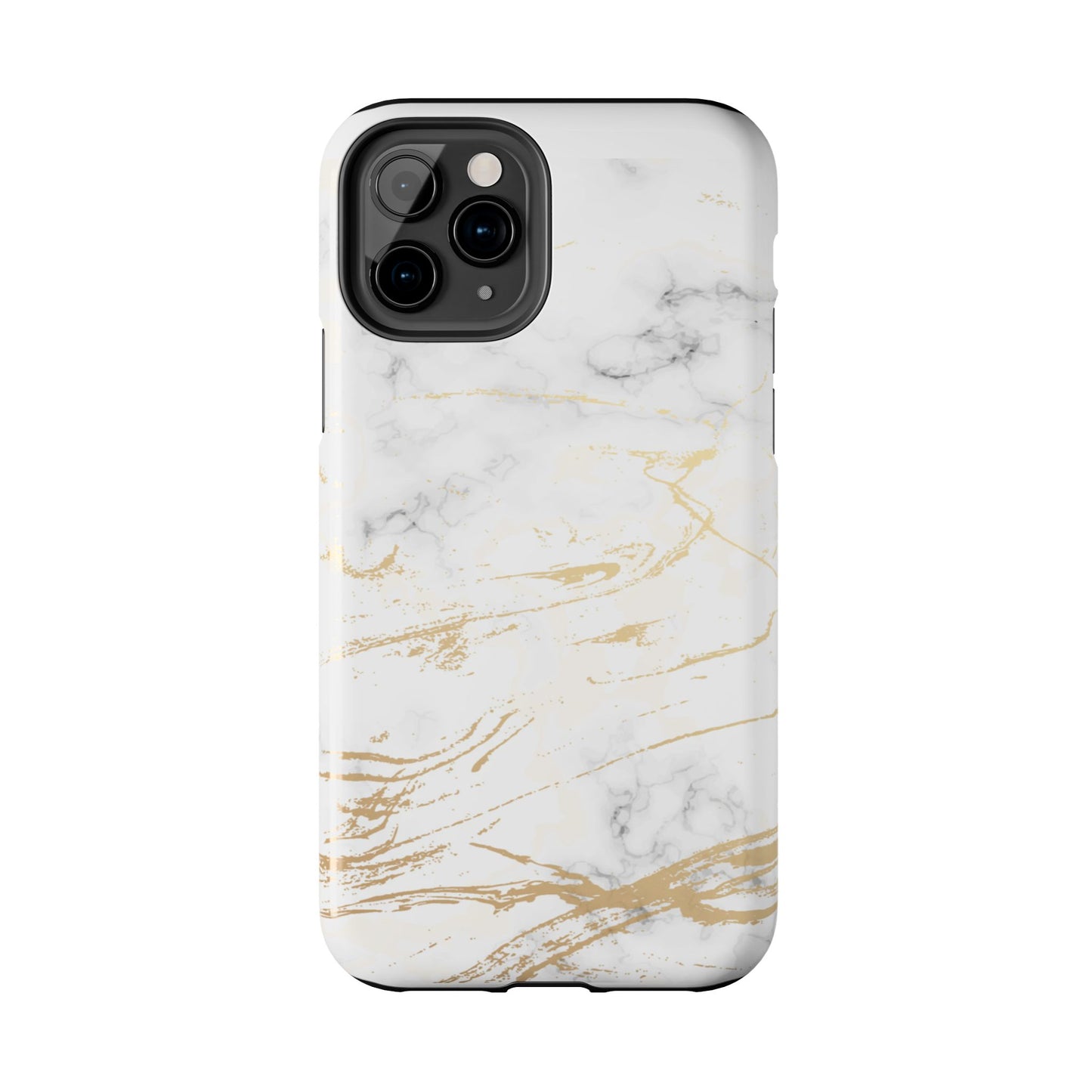 Gold Marble Tough Phone Case – Shockproof Luxury Cover for iPhone & Samsung