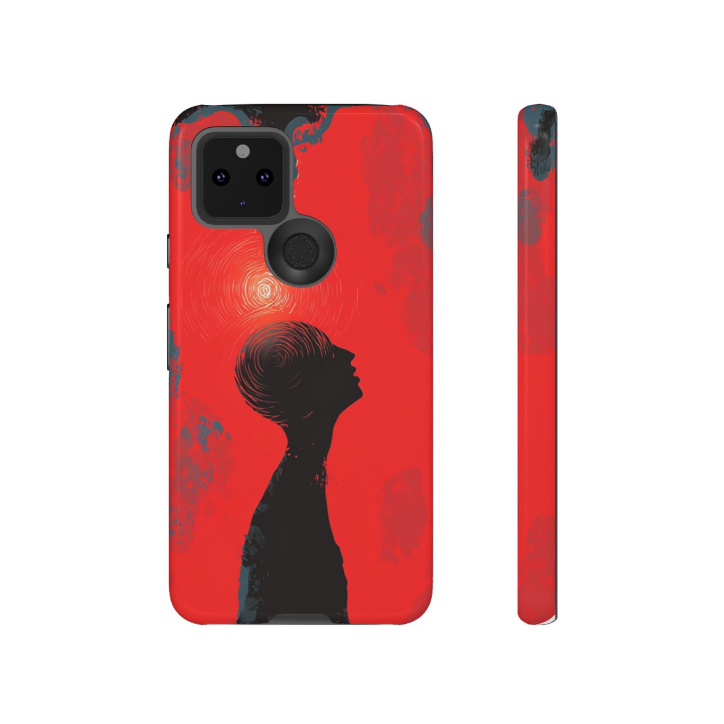 Mental Eclipse | Bold Surreal Art for Deep Thinkers – Red & Black Abstract Design