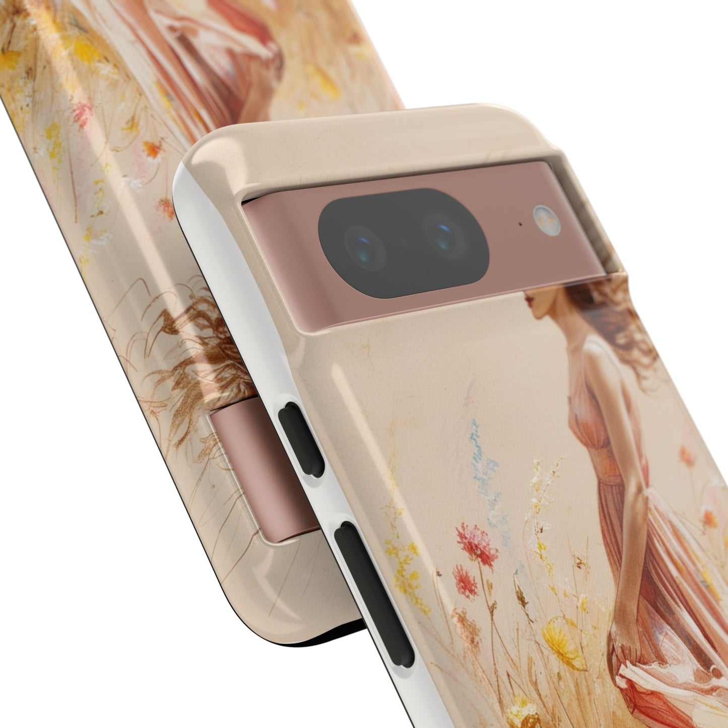 Phone Case - Vintage Woman Art Tough Case - Shockproof Matte & Glossy Finish