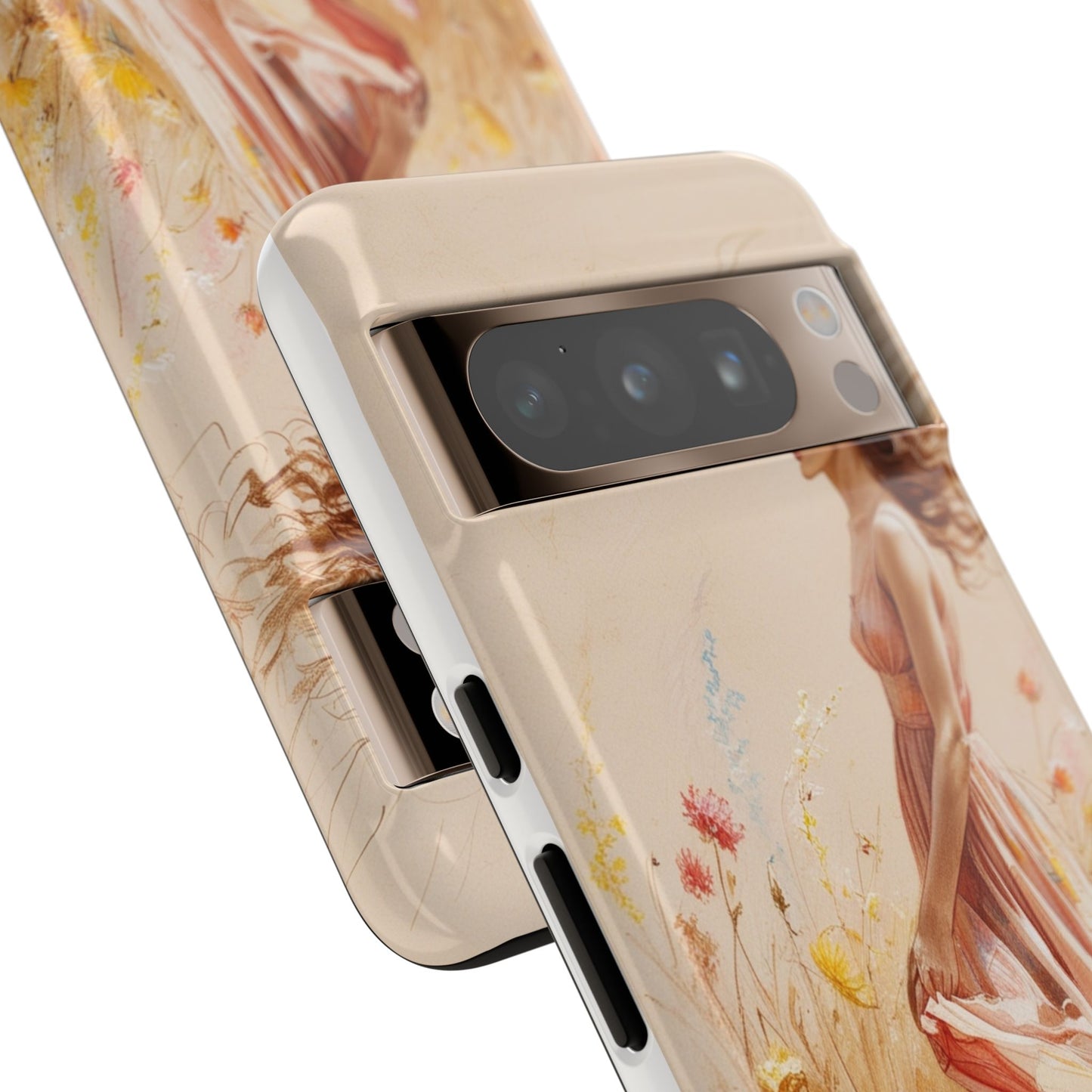 Phone Case - Vintage Woman Art Tough Case - Shockproof Matte & Glossy Finish