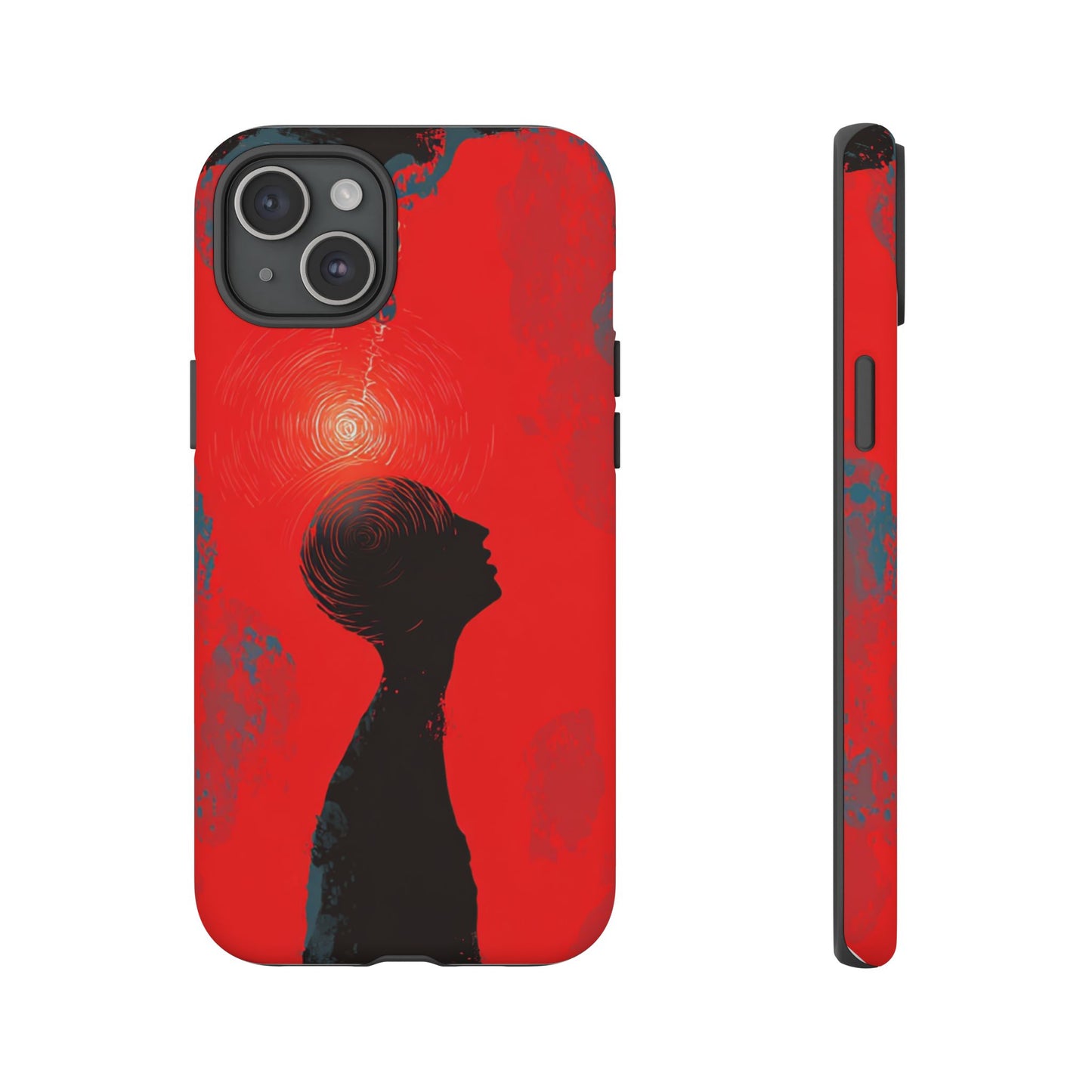 Mental Eclipse | Bold Surreal Art for Deep Thinkers – Red & Black Abstract Design
