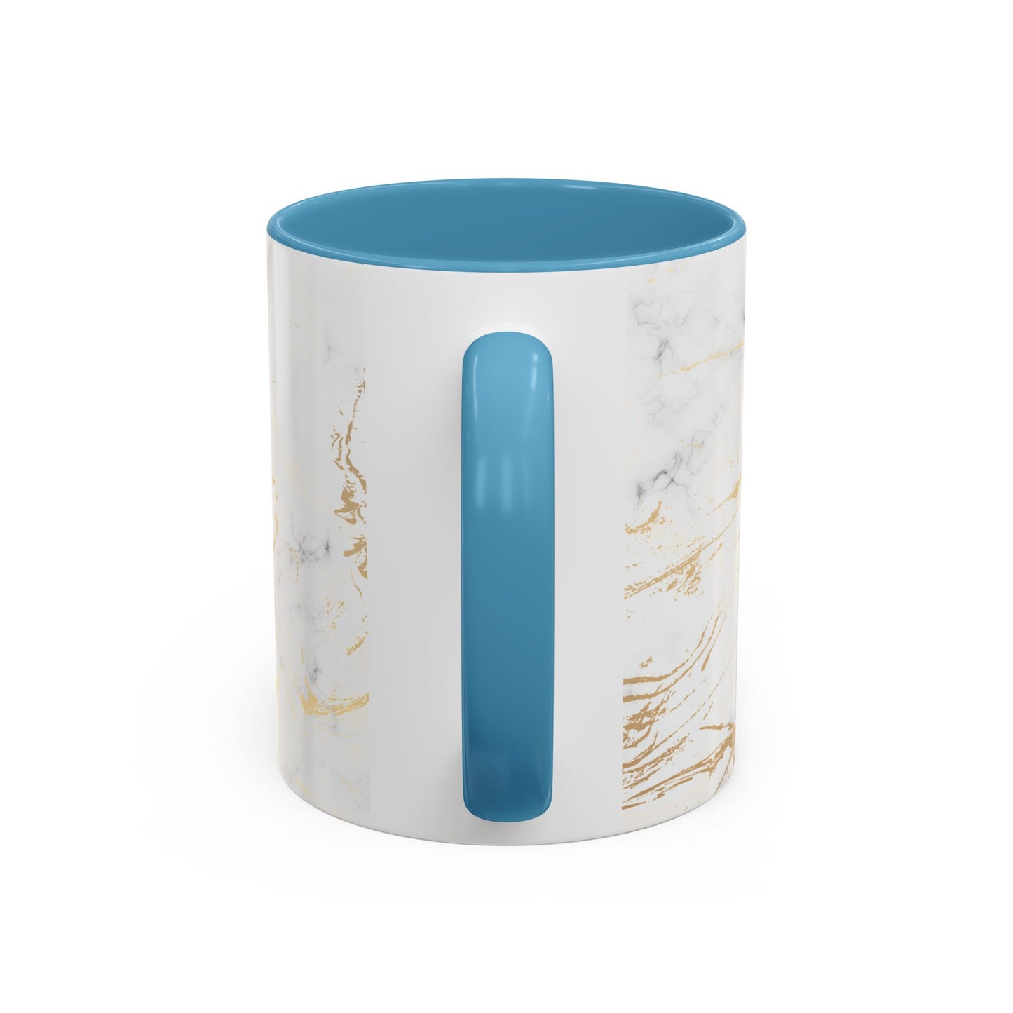 Gold Marble Accent Coffee Mug – Two-Tone Ceramic Cup 11oz & 15oz