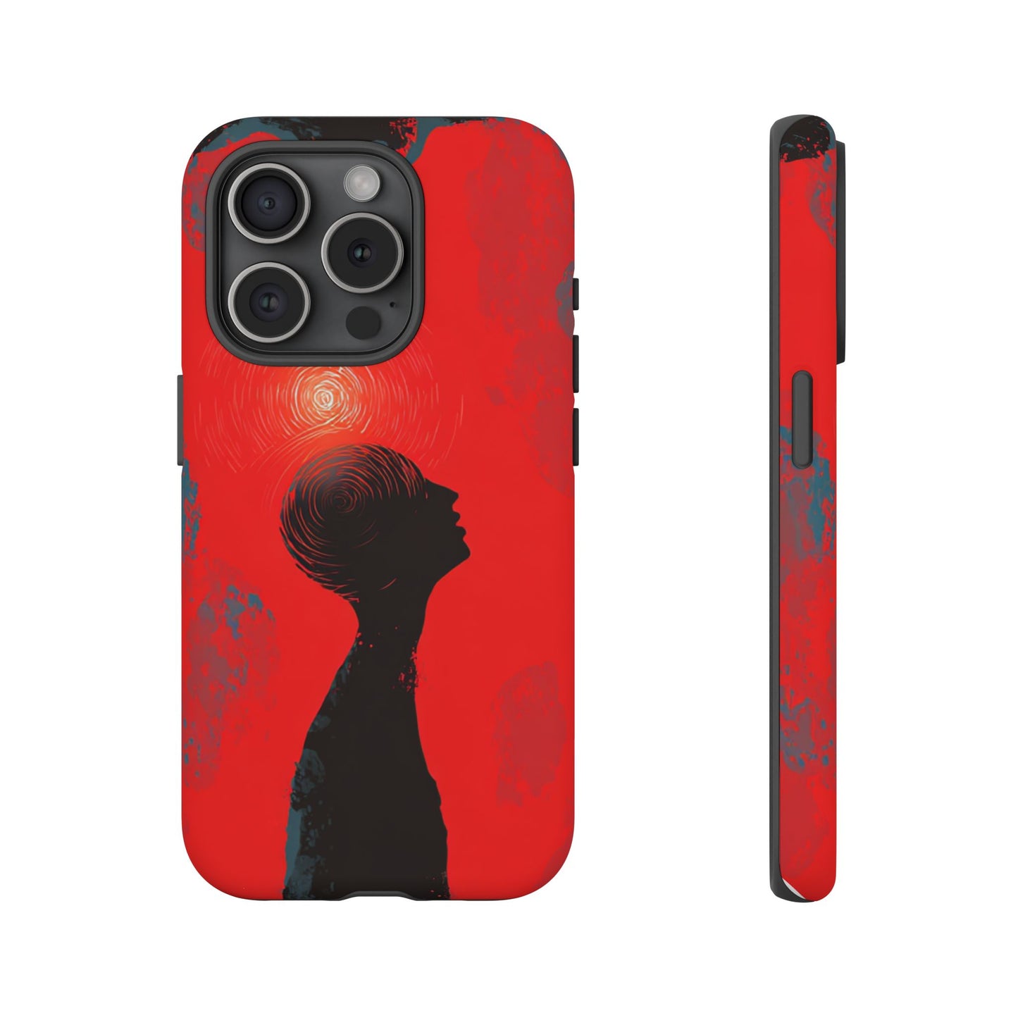 Mental Eclipse | Bold Surreal Art for Deep Thinkers – Red & Black Abstract Design