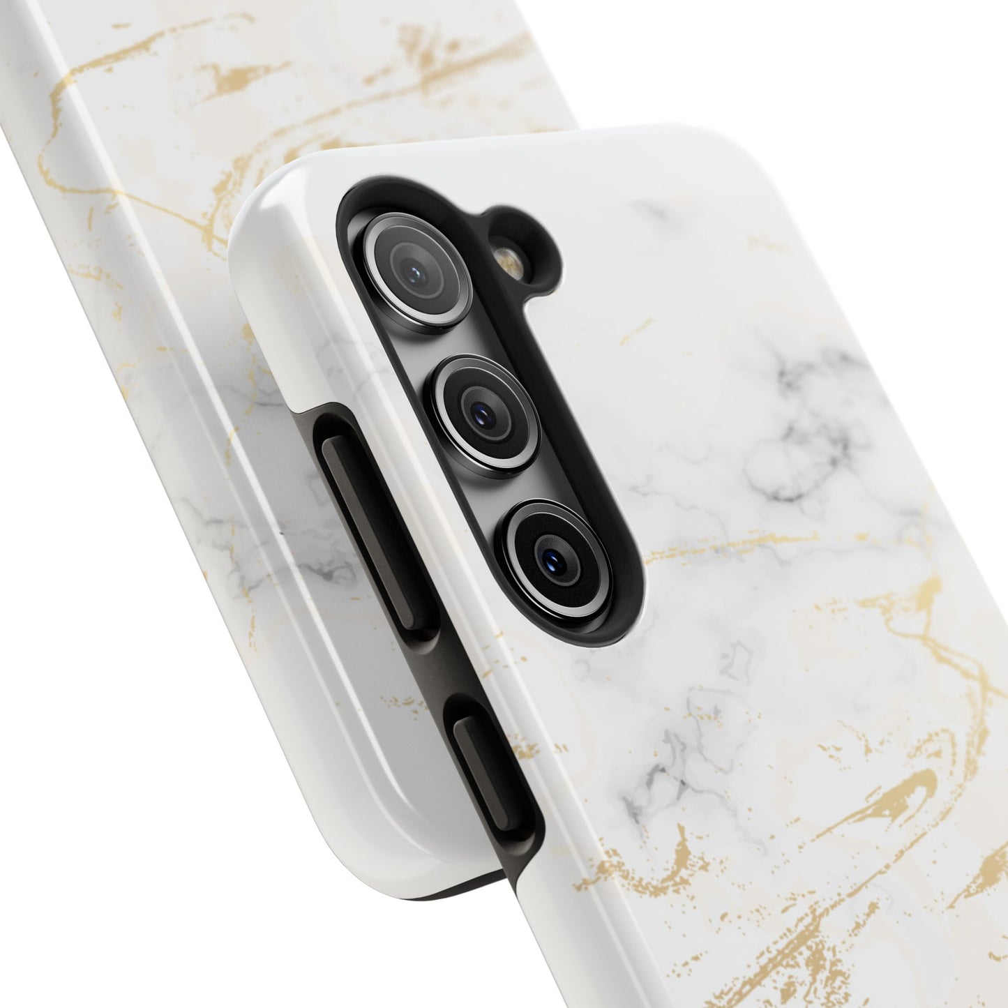 Gold Marble Tough Phone Case – Shockproof Luxury Cover for iPhone & Samsung