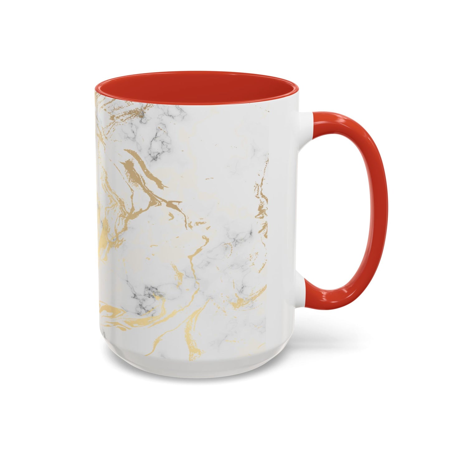 Gold Marble Accent Coffee Mug – Two-Tone Ceramic Cup 11oz & 15oz
