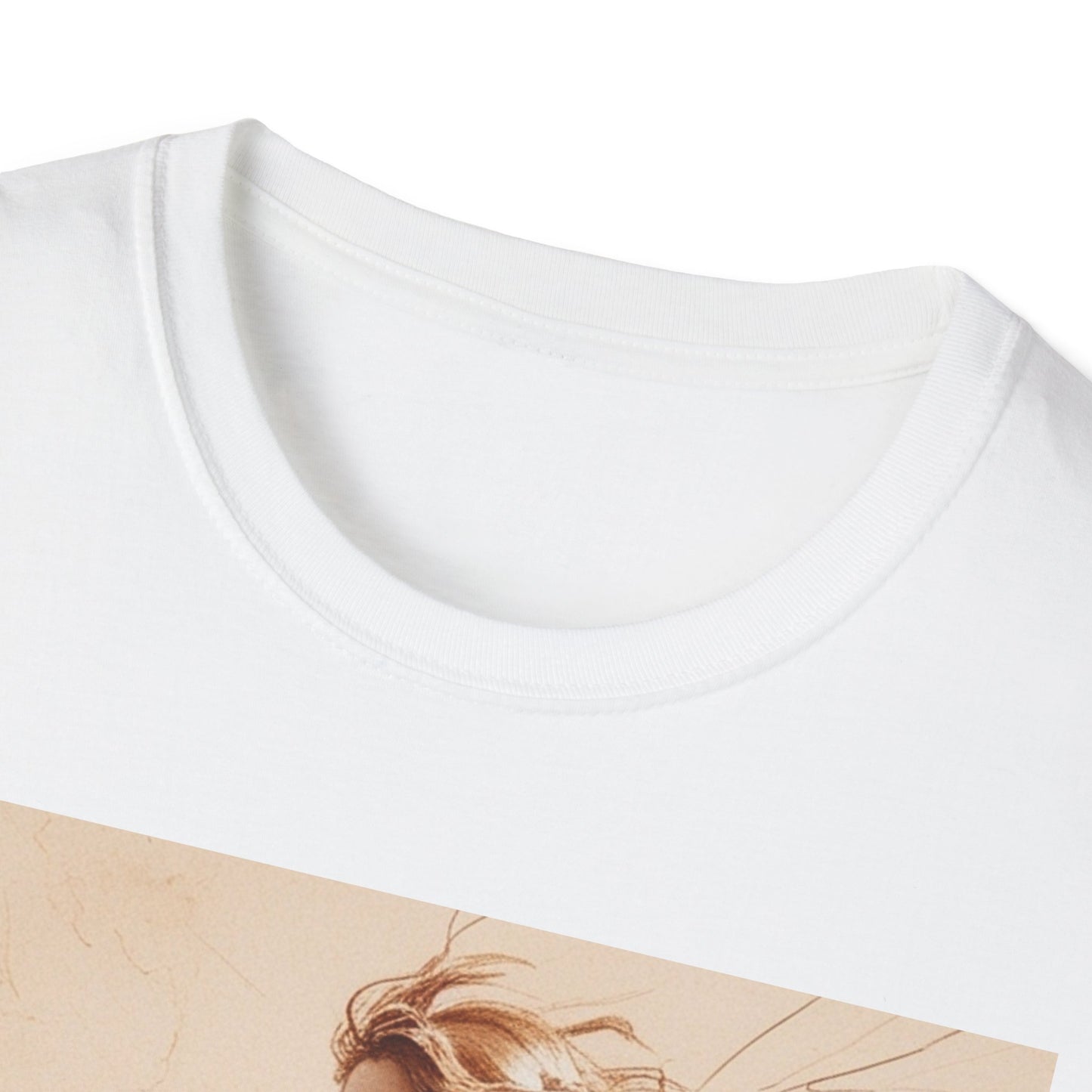 Vintage Woman Art T-Shirt - Unisex Softstyle Graphic Tee