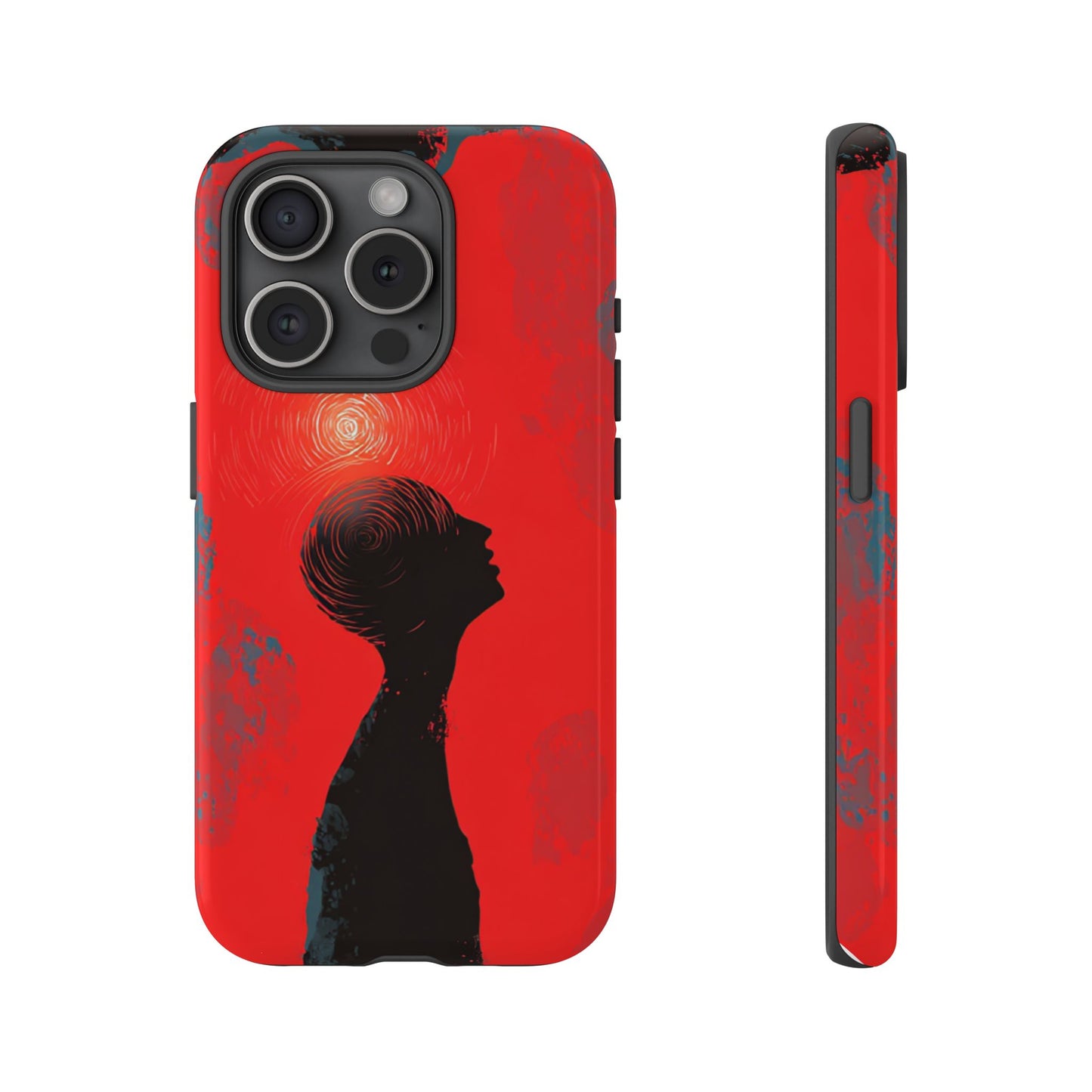 Mental Eclipse | Bold Surreal Art for Deep Thinkers – Red & Black Abstract Design