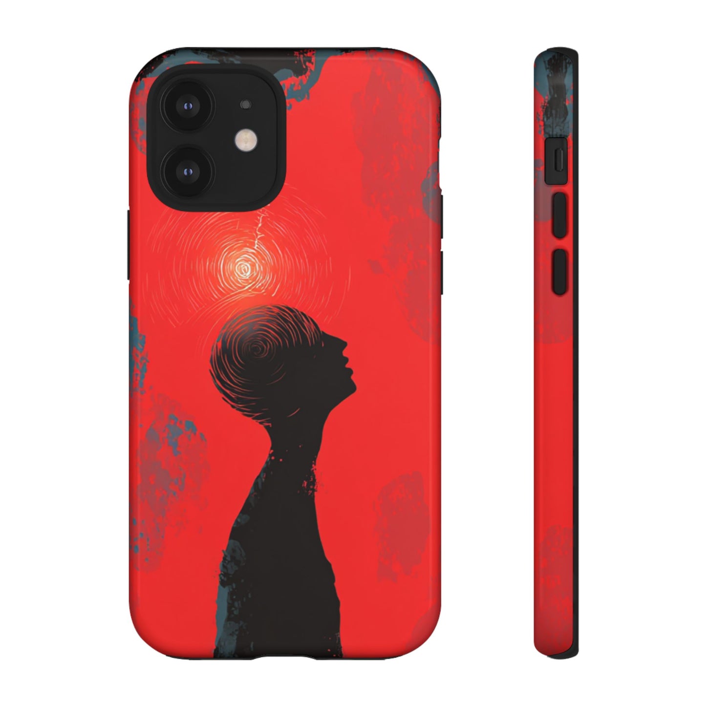 Mental Eclipse | Bold Surreal Art for Deep Thinkers – Red & Black Abstract Design