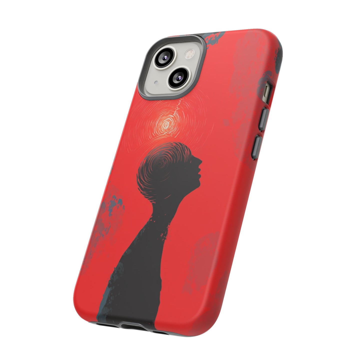 Mental Eclipse | Bold Surreal Art for Deep Thinkers – Red & Black Abstract Design