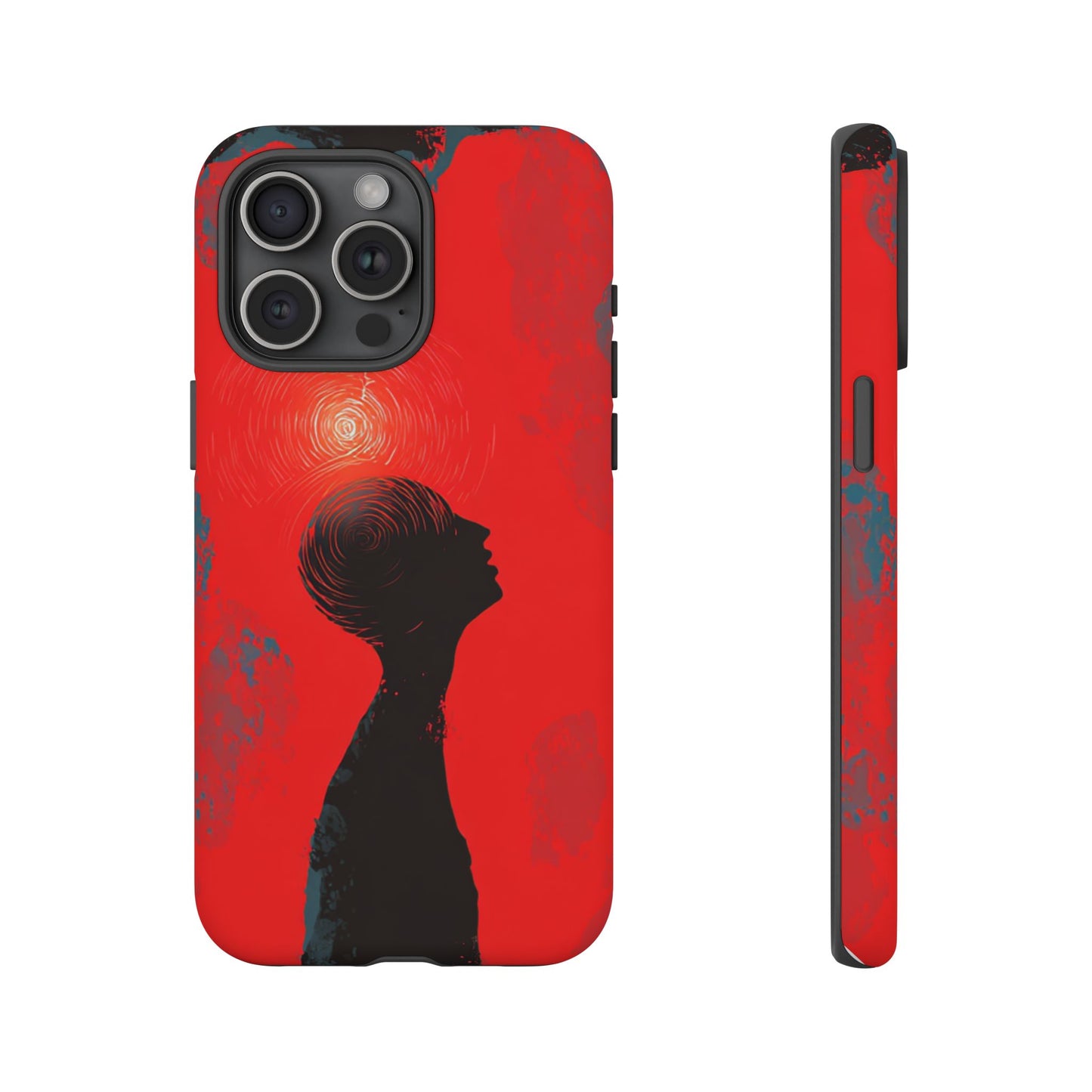 Mental Eclipse | Bold Surreal Art for Deep Thinkers – Red & Black Abstract Design