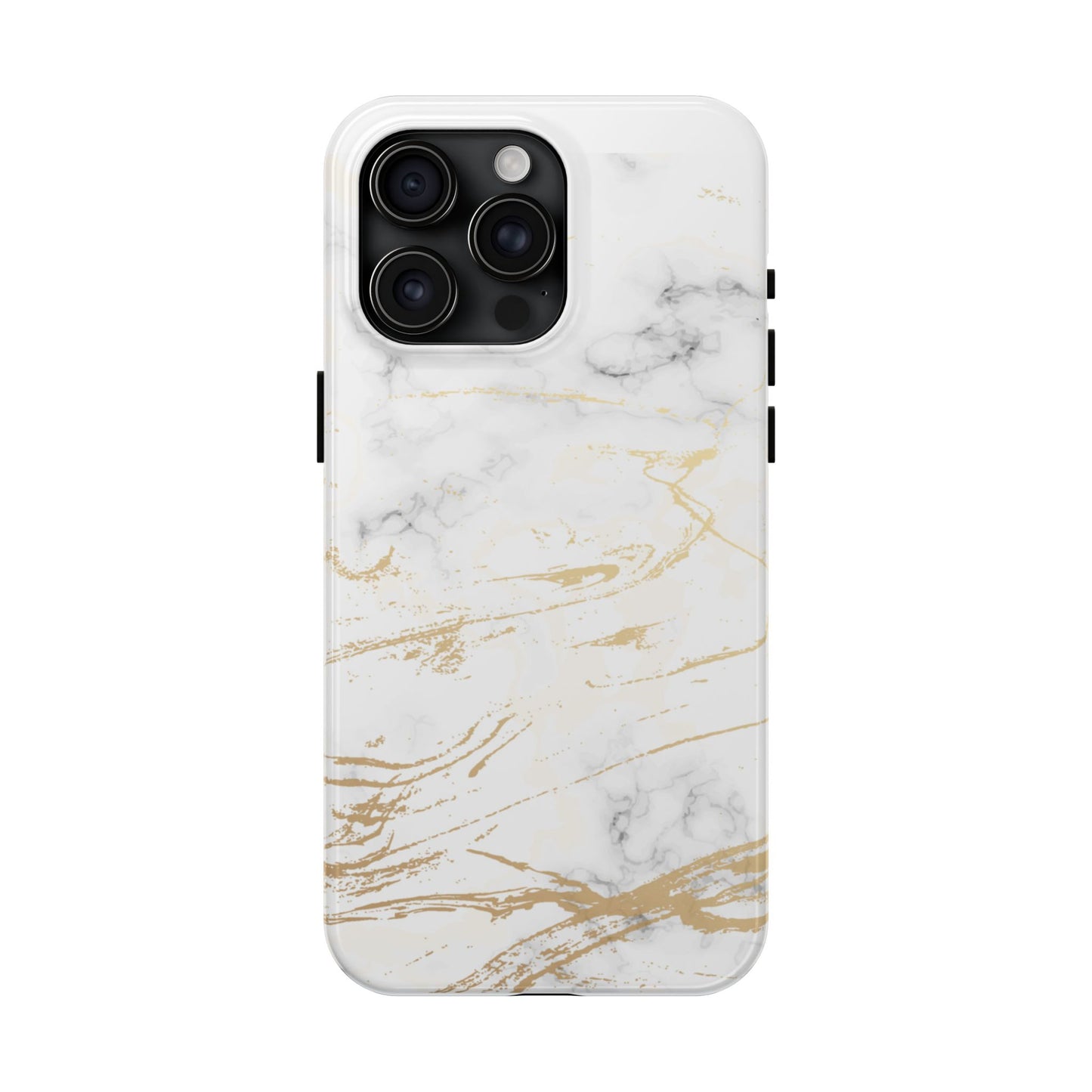 Gold Marble Tough Phone Case – Shockproof Luxury Cover for iPhone & Samsung