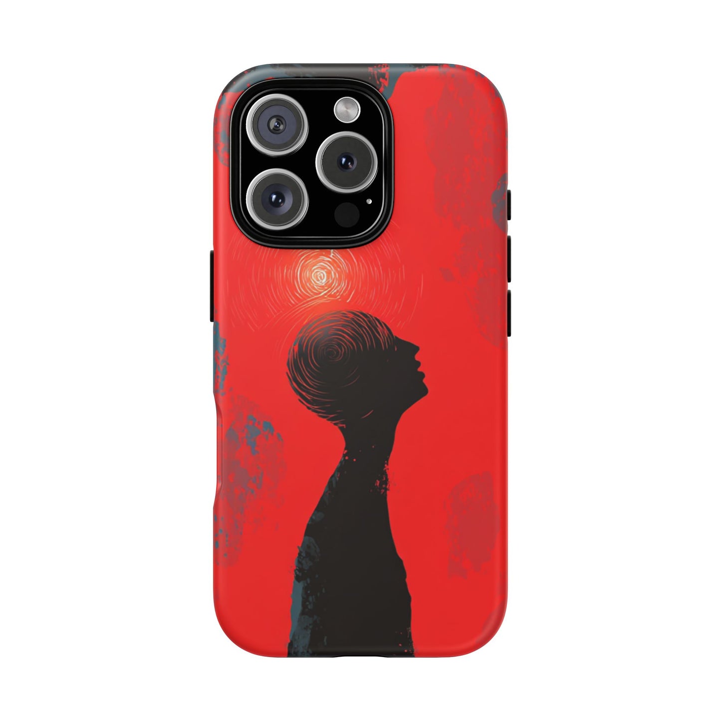Mental Eclipse | Bold Surreal Art for Deep Thinkers – Red & Black Abstract Design