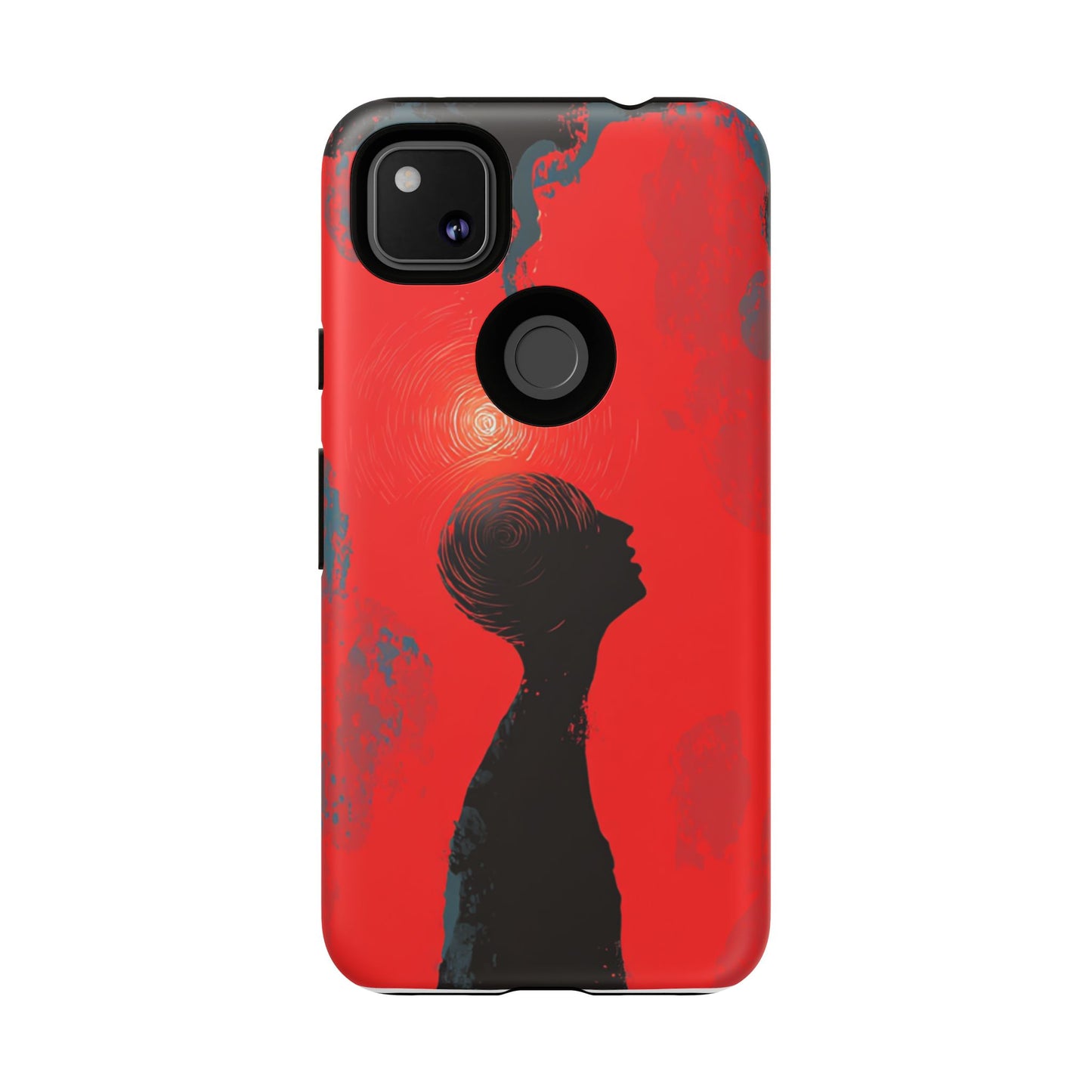 Mental Eclipse | Bold Surreal Art for Deep Thinkers – Red & Black Abstract Design