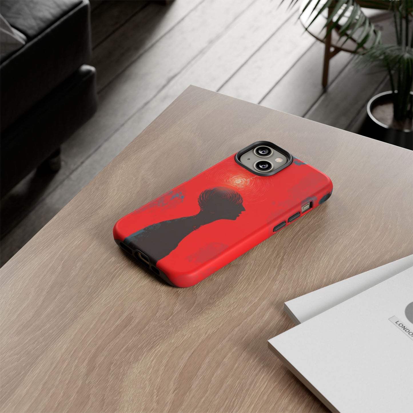 Mental Eclipse | Bold Surreal Art for Deep Thinkers – Red & Black Abstract Design