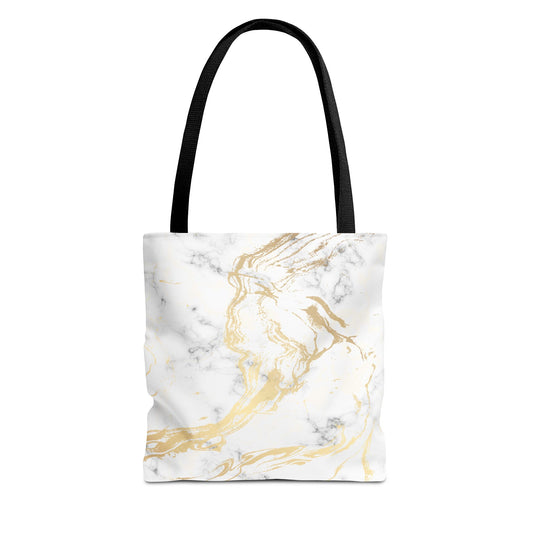 Gold Marble Tote Bag – All Over Print Luxury Carryall