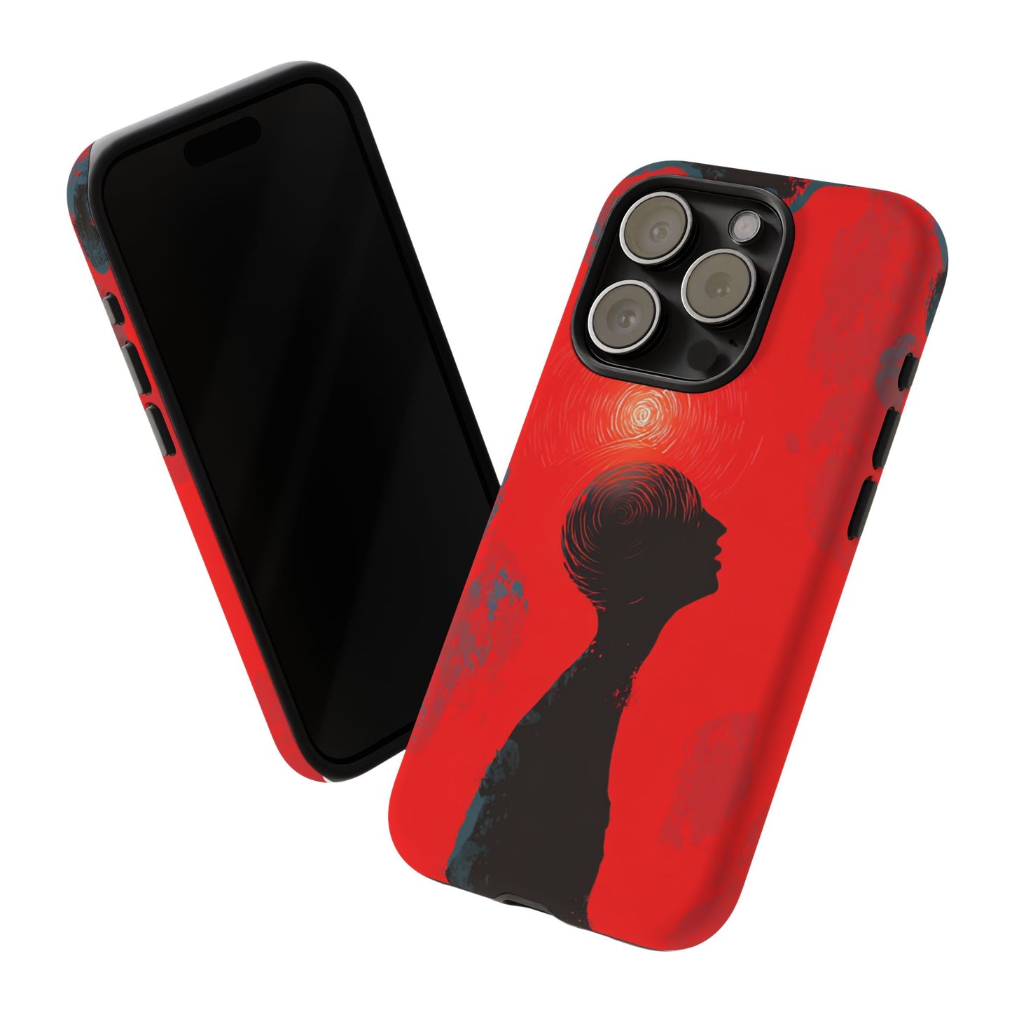 Mental Eclipse | Bold Surreal Art for Deep Thinkers – Red & Black Abstract Design