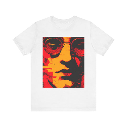 Glitched Philosopher – Techno Rebel Tee | Vibrant Graphic Tee, Casual Wear, Music Lover Gift, Unisex Fashion, Artistic T-Shirt, Throwback Style