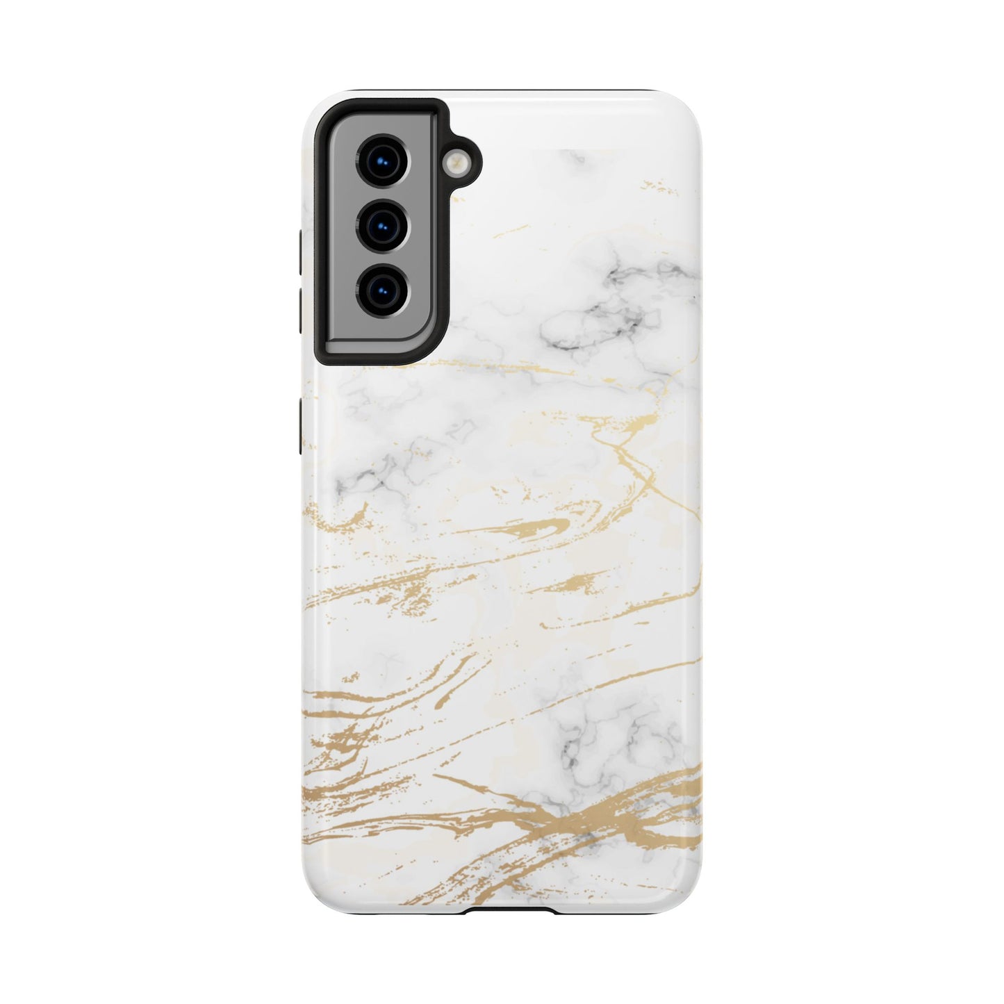 Gold Marble Tough Phone Case – Shockproof Luxury Cover for iPhone & Samsung