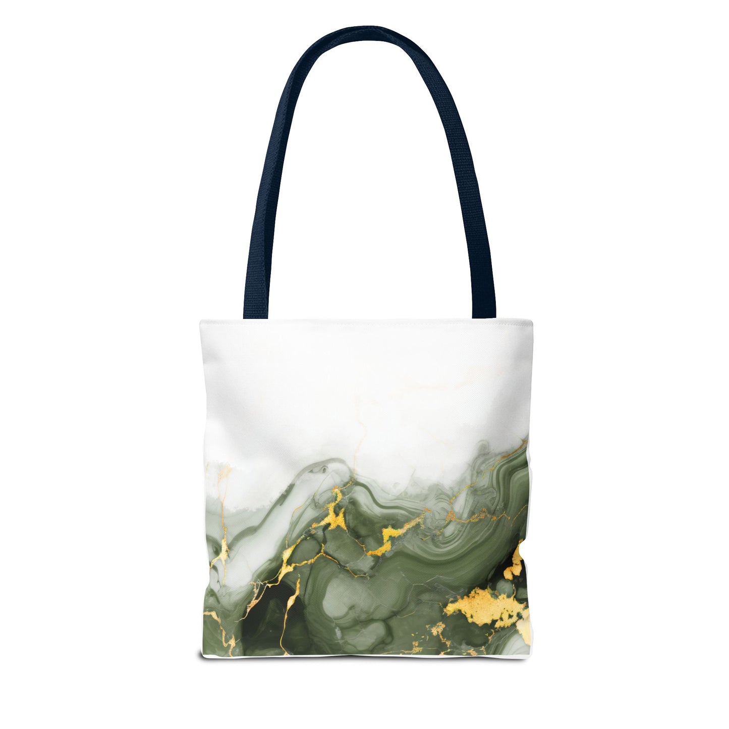 Green Marble Tote Bag – All Over Print Elegant Carryall
