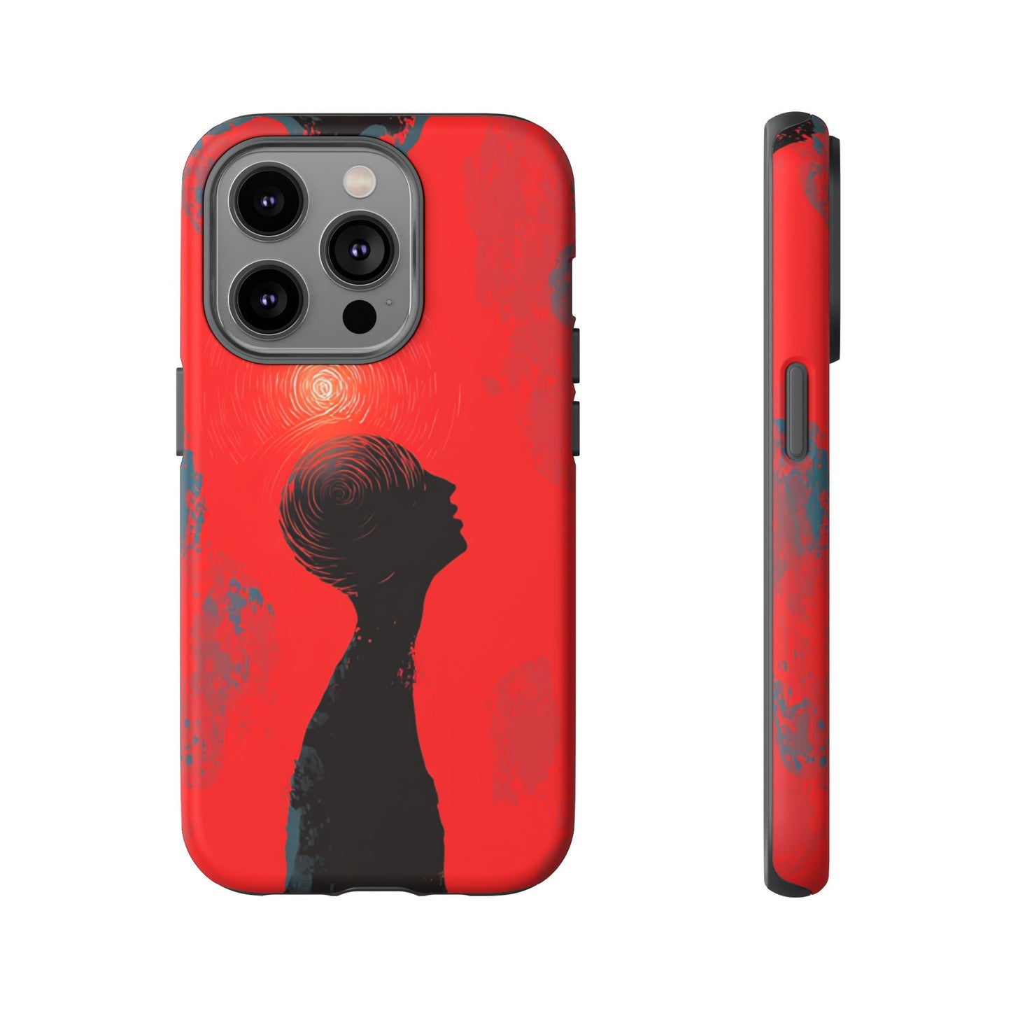 Mental Eclipse | Bold Surreal Art for Deep Thinkers – Red & Black Abstract Design