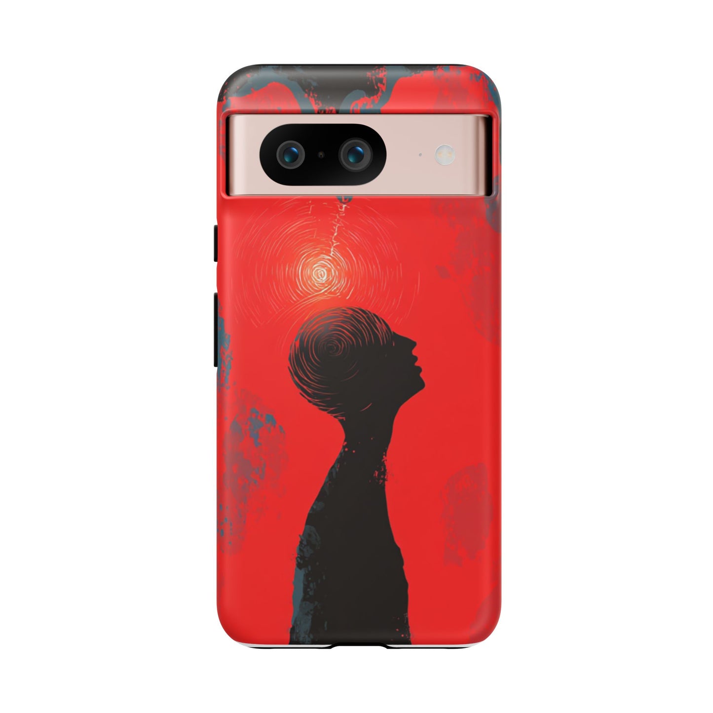Mental Eclipse | Bold Surreal Art for Deep Thinkers – Red & Black Abstract Design
