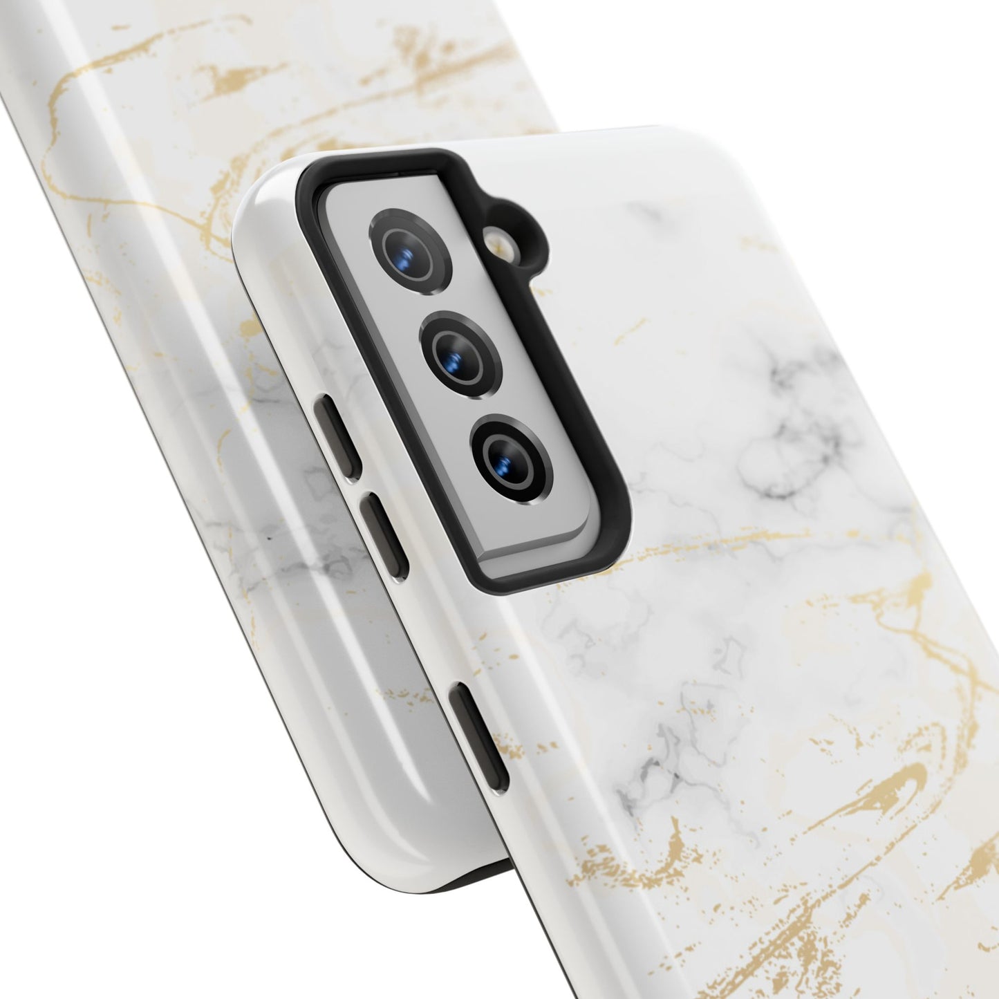 Gold Marble Tough Phone Case – Shockproof Luxury Cover for iPhone & Samsung