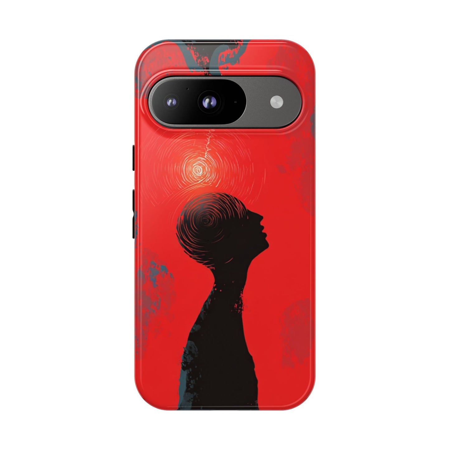 Mental Eclipse | Bold Surreal Art for Deep Thinkers – Red & Black Abstract Design