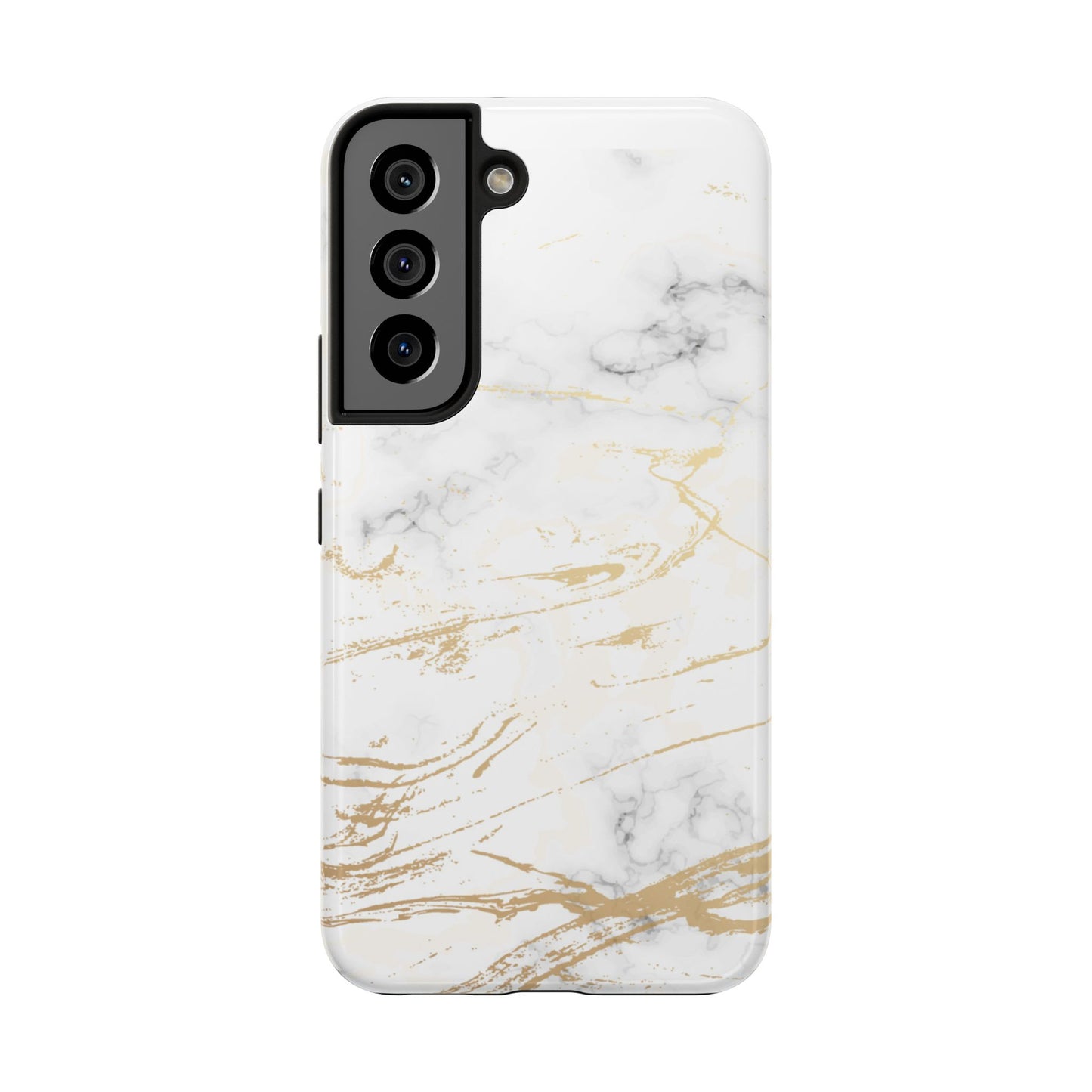 Gold Marble Tough Phone Case – Shockproof Luxury Cover for iPhone & Samsung
