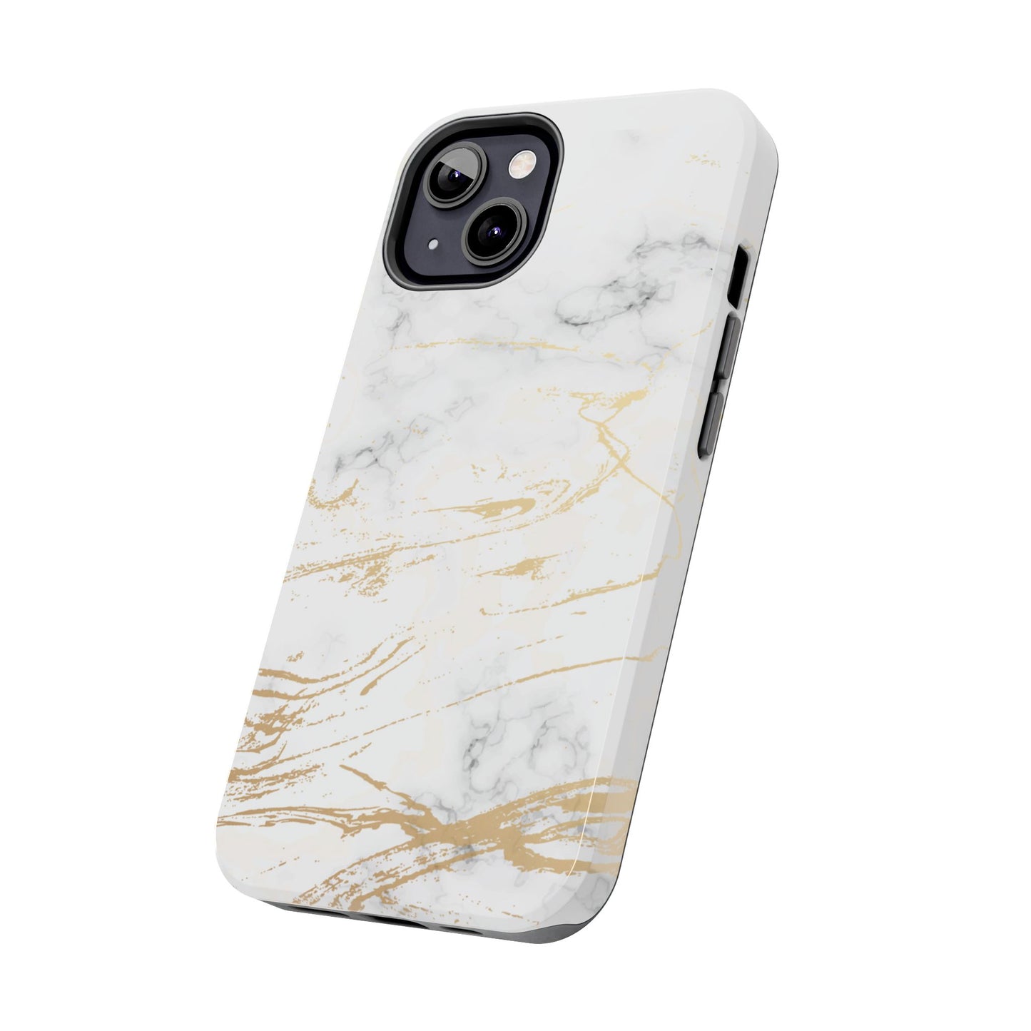 Gold Marble Tough Phone Case – Shockproof Luxury Cover for iPhone & Samsung