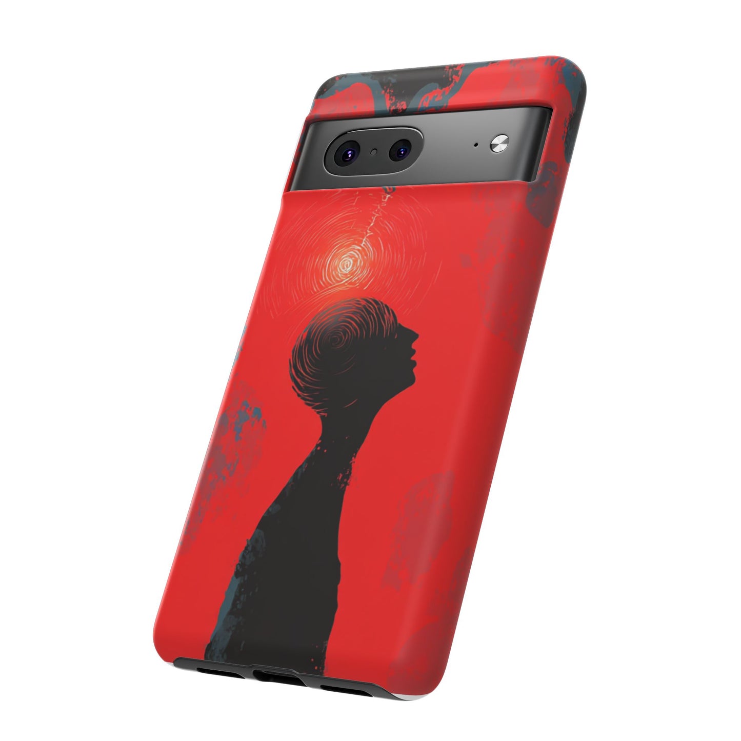 Mental Eclipse | Bold Surreal Art for Deep Thinkers – Red & Black Abstract Design
