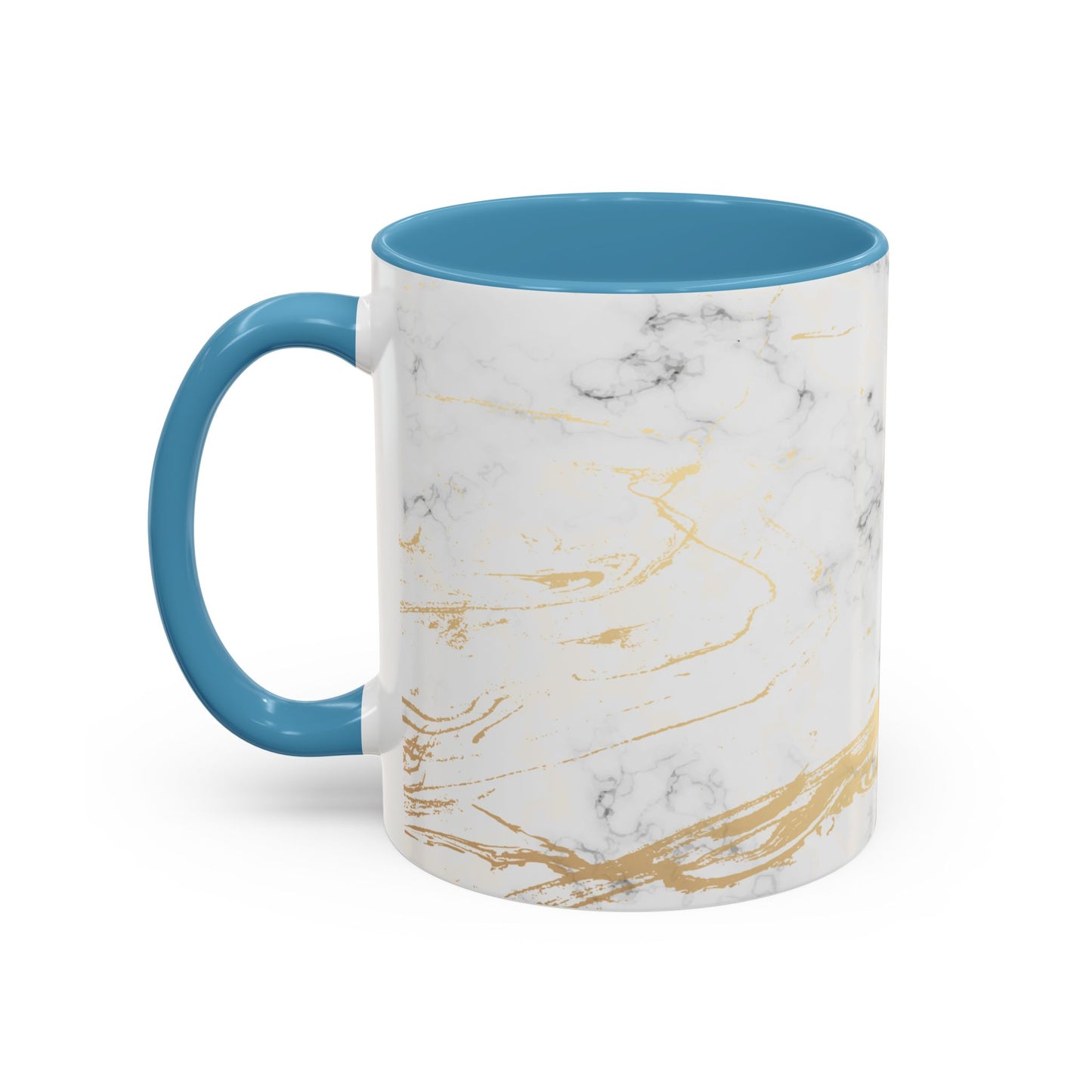 Gold Marble Accent Coffee Mug – Two-Tone Ceramic Cup 11oz & 15oz