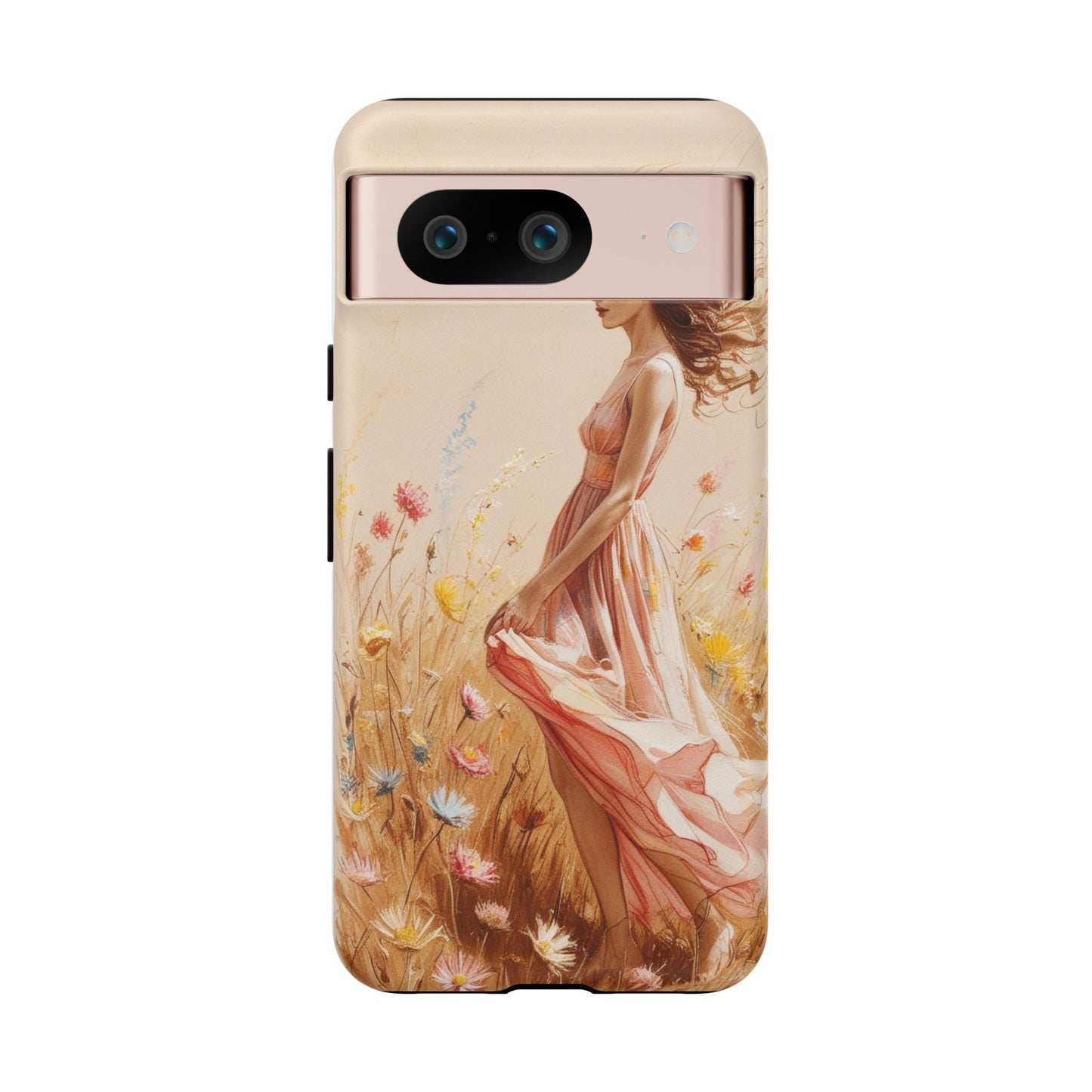 Phone Case - Vintage Woman Art Tough Case - Shockproof Matte & Glossy Finish
