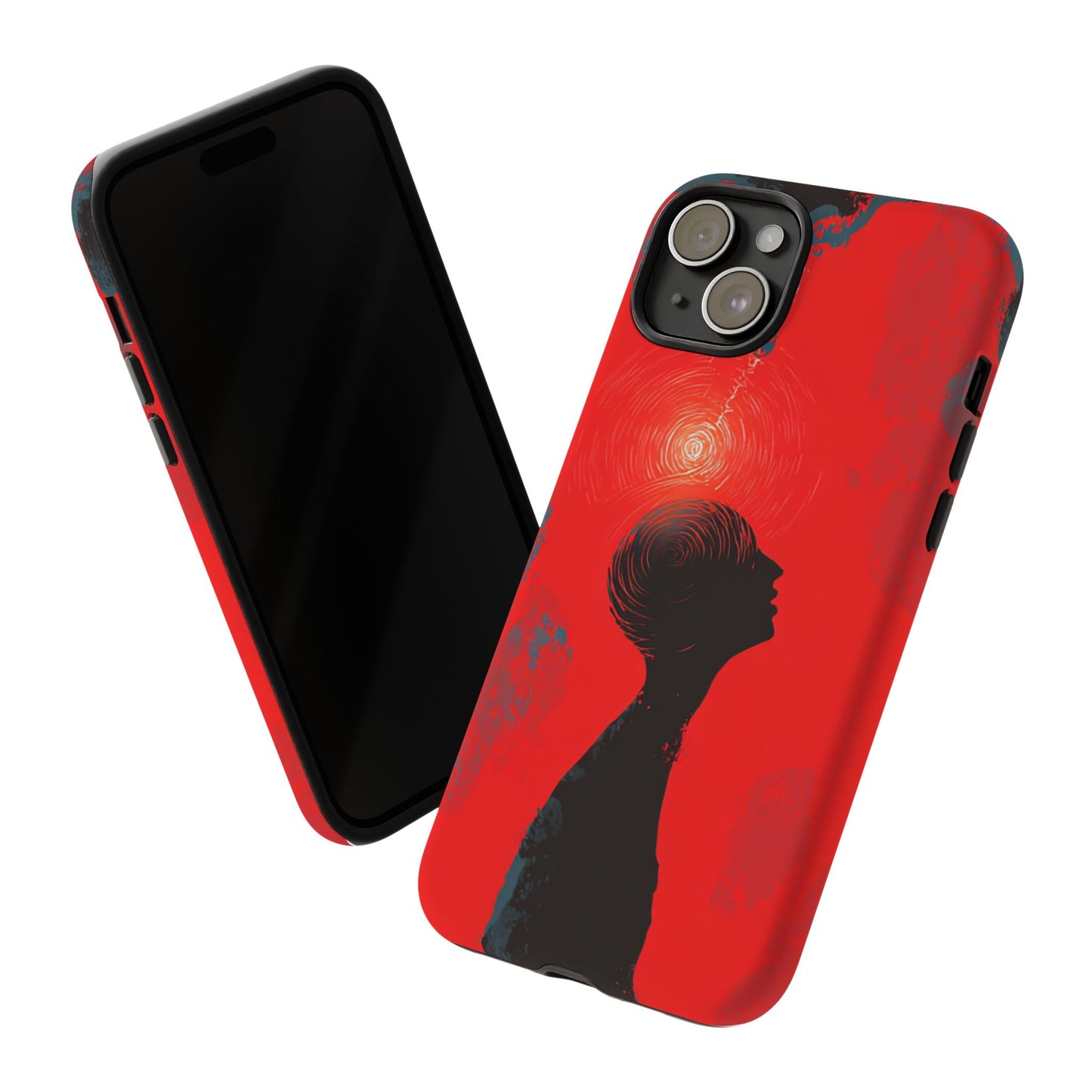 Mental Eclipse | Bold Surreal Art for Deep Thinkers – Red & Black Abstract Design