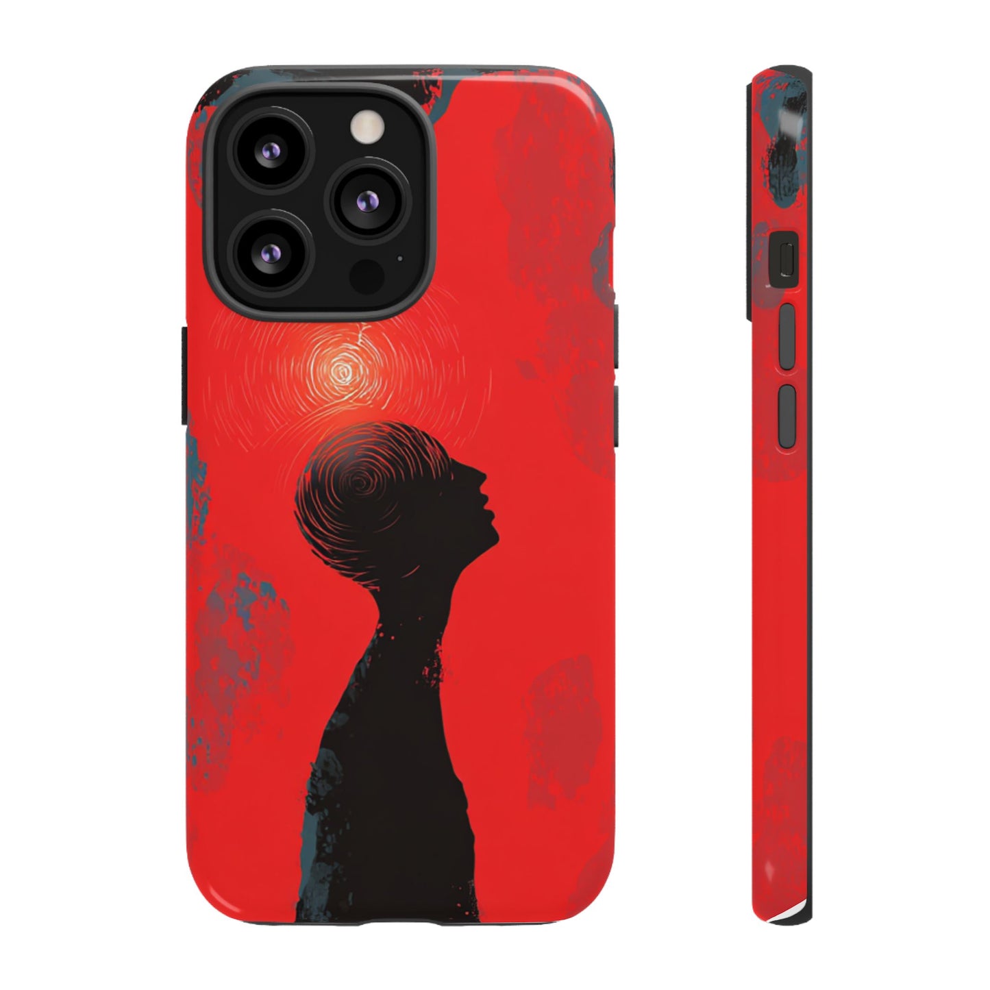 Mental Eclipse | Bold Surreal Art for Deep Thinkers – Red & Black Abstract Design