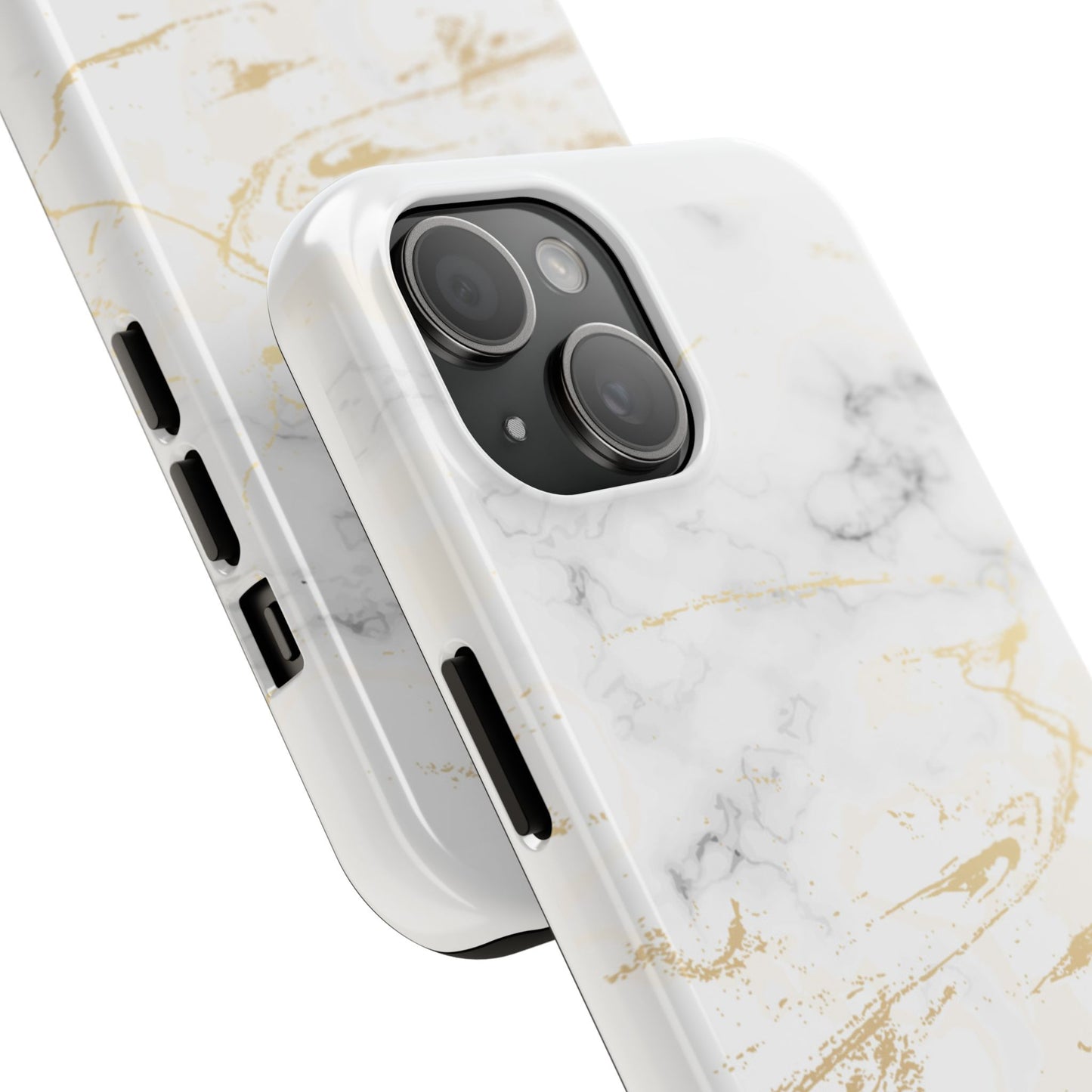Gold Marble Tough Phone Case – Shockproof Luxury Cover for iPhone & Samsung