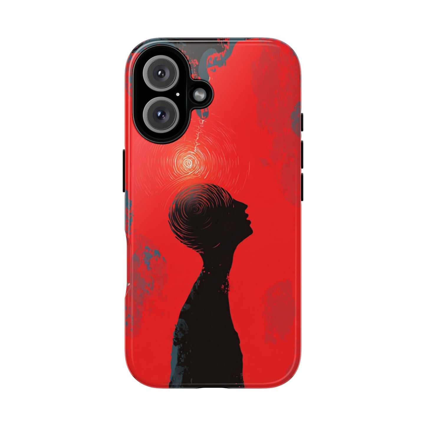 Mental Eclipse | Bold Surreal Art for Deep Thinkers – Red & Black Abstract Design