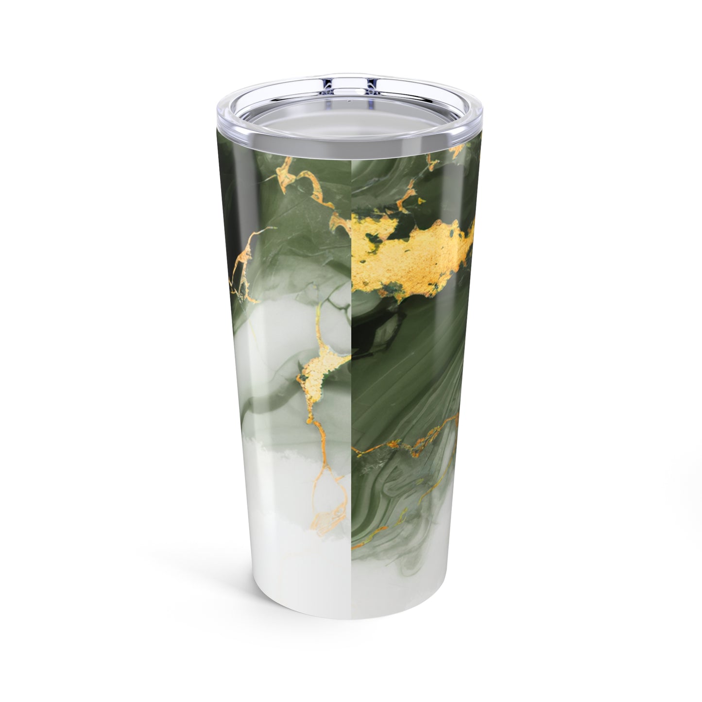 Green Marble Stainless Steel Tumbler – 20oz Insulated Travel Cup
