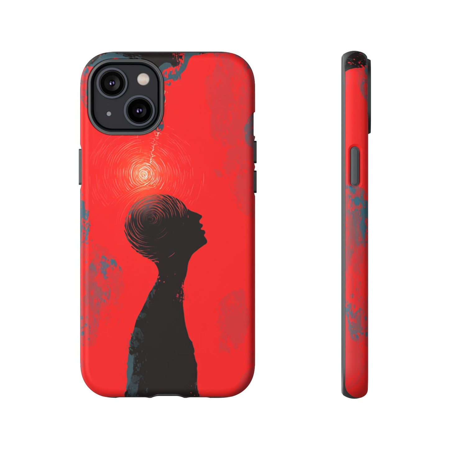 Mental Eclipse | Bold Surreal Art for Deep Thinkers – Red & Black Abstract Design