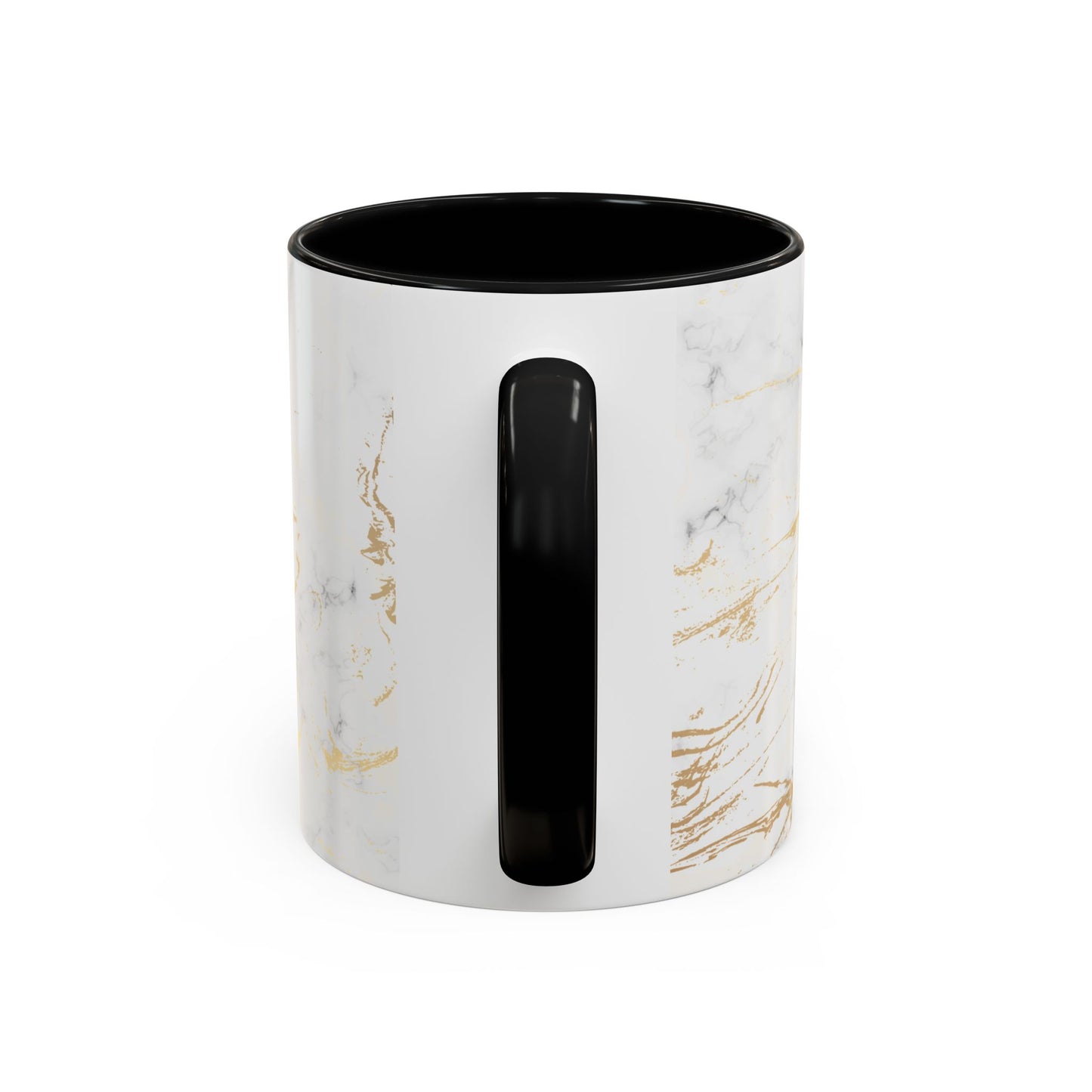 Gold Marble Accent Coffee Mug – Two-Tone Ceramic Cup 11oz & 15oz