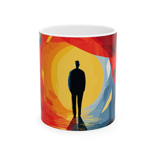 Through Chaos, Light – Bold Abstract Healing Mug for Inner Growth | Artistic Coffee Cup | Unique Gift for Art Lovers, Home Decor, Warm Beverages, Modern Design