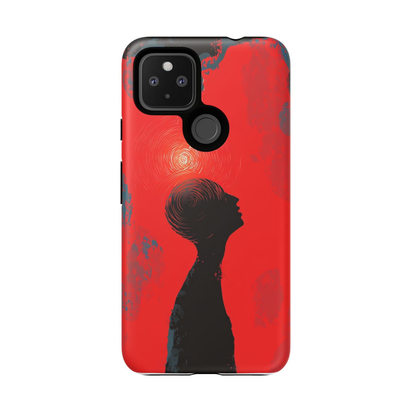Mental Eclipse | Bold Surreal Art for Deep Thinkers – Red & Black Abstract Design