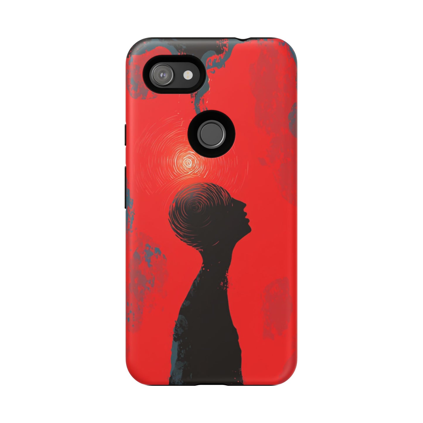Mental Eclipse | Bold Surreal Art for Deep Thinkers – Red & Black Abstract Design