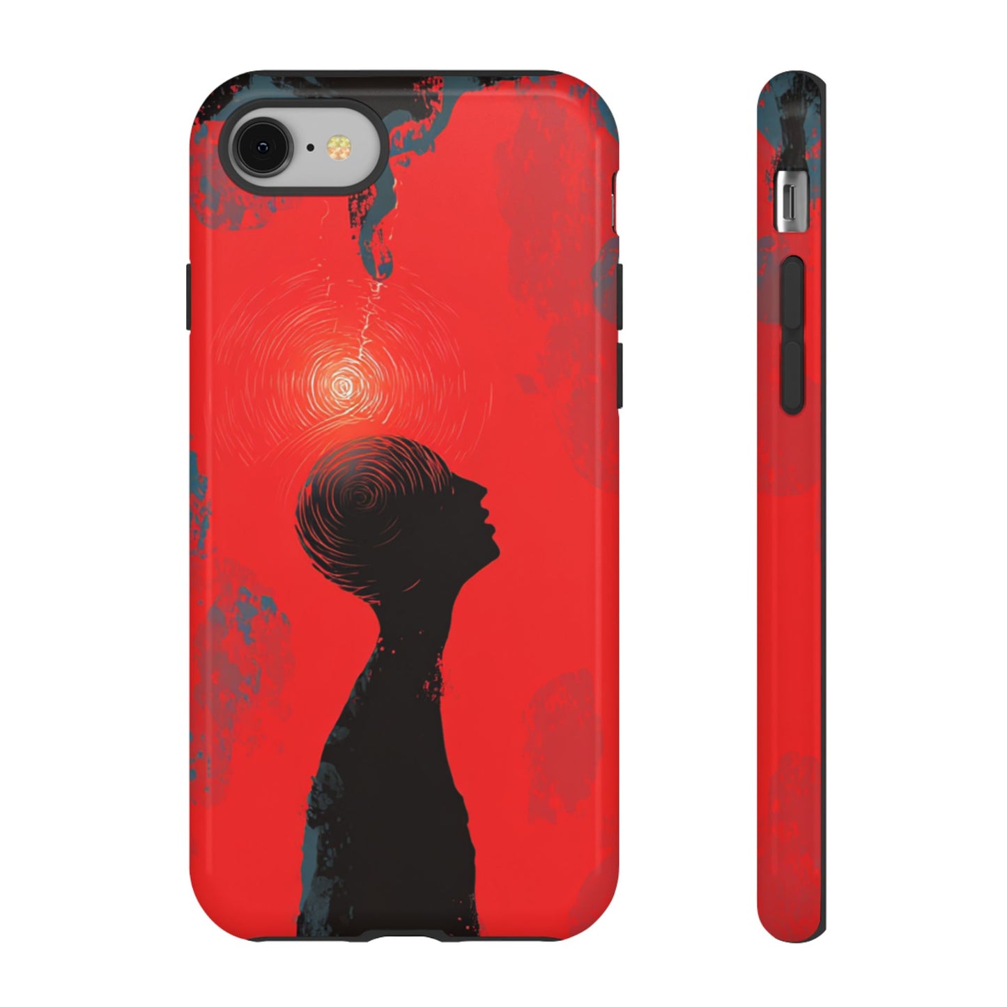 Mental Eclipse | Bold Surreal Art for Deep Thinkers – Red & Black Abstract Design