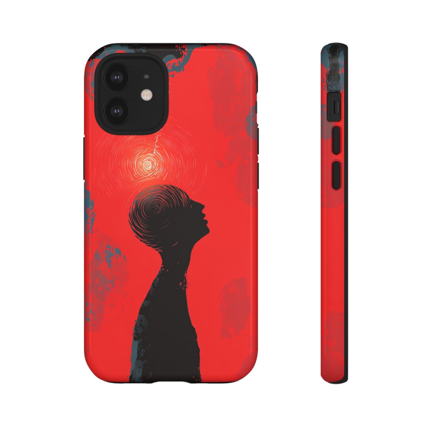 Mental Eclipse | Bold Surreal Art for Deep Thinkers – Red & Black Abstract Design